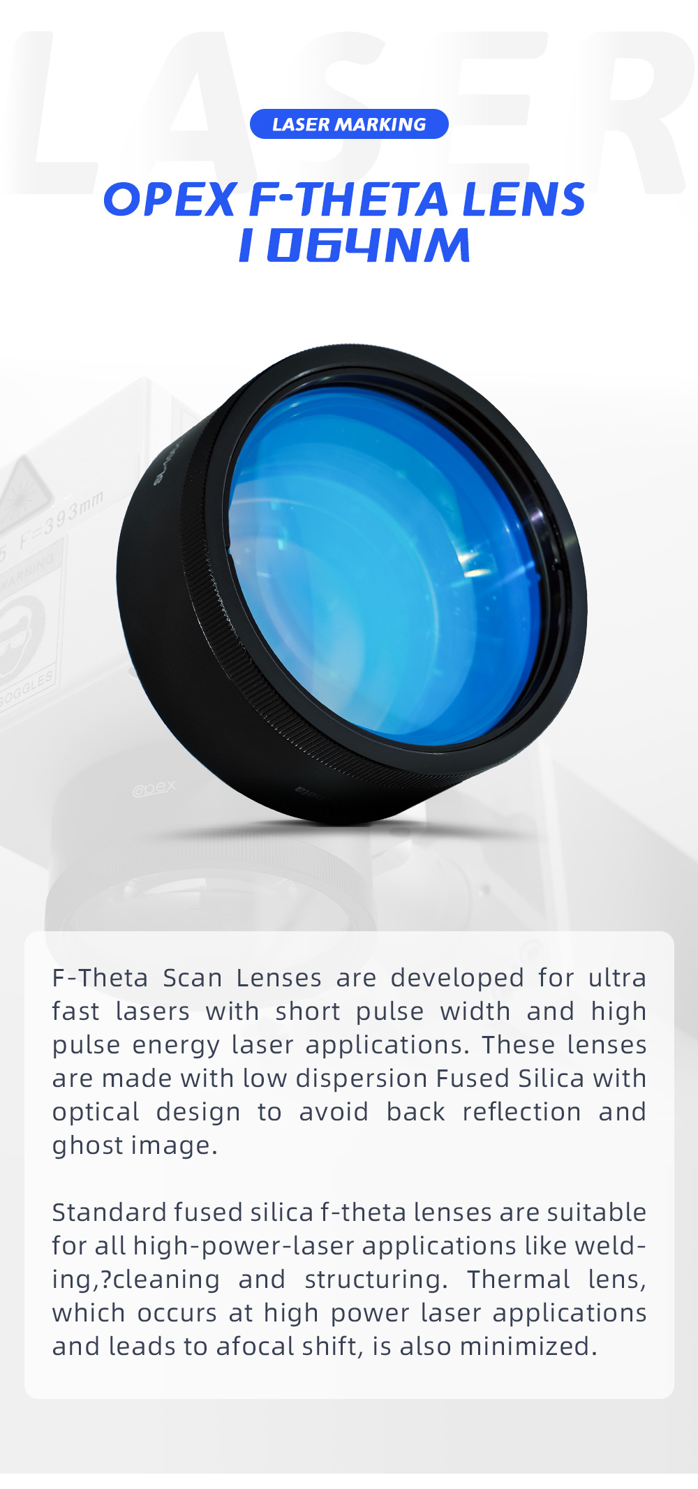 SFX Fiber Laser Engraving Machine OPEX Fiber Laser Lens 70mm/110mm/150mm/175mm/220mm/300mm F-theta Lens Field Lens 1064nm SFX Fiber Laser Engraving Machine OPEX Fiber Laser Lens 70mm/110mm/150mm/175mm/220mm/300mm F-theta Lens Field Lens 1064nm SFX laser,SFX 50w JPT,OPEX Fiber Laser Lens,70x70mm lens,110x110mm lens,150x150mm lens \,175x175mm lens,220x220mm lens,300x300mm lens,F-theta Lens,Field Lens,OPEX