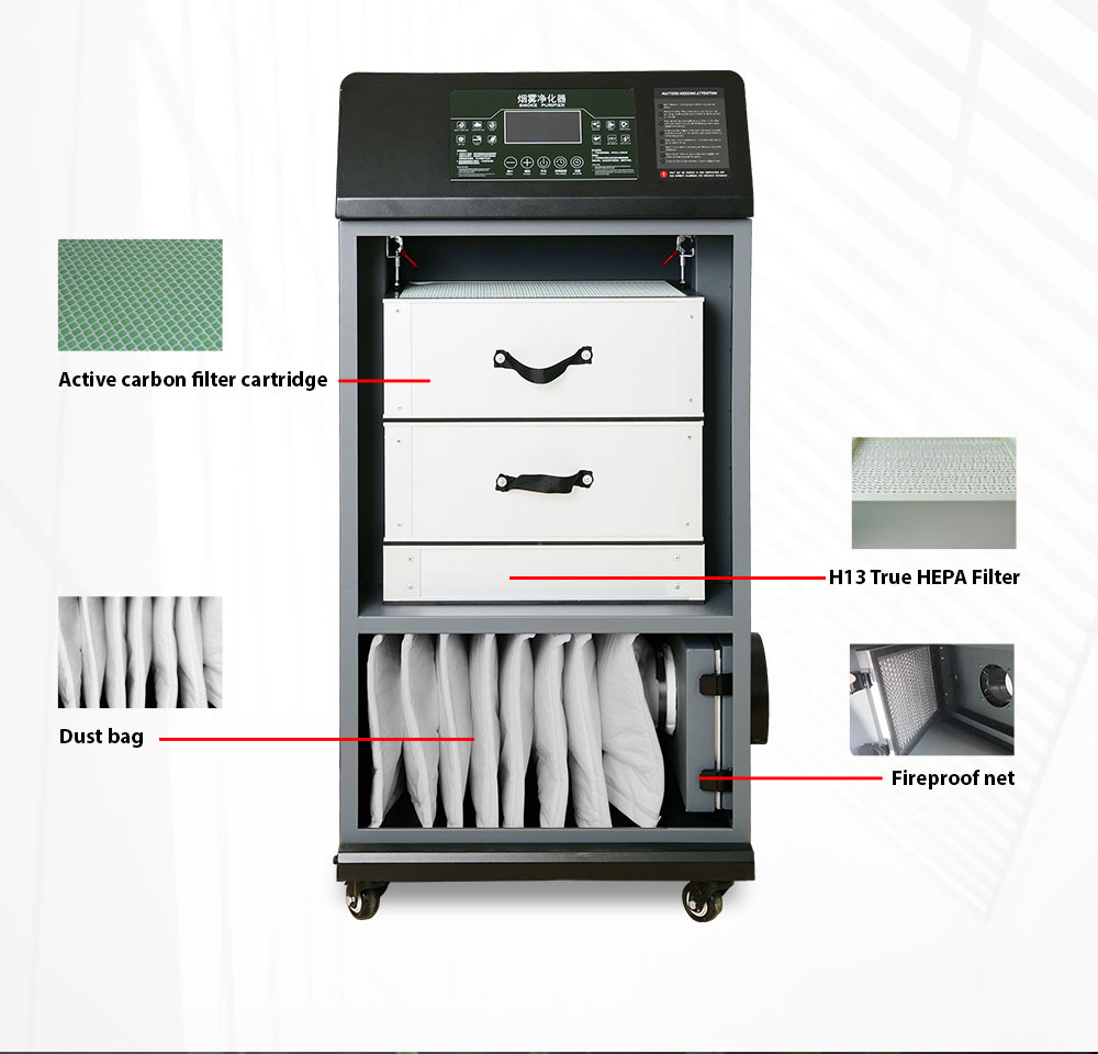 SFX Solder Fumes Purifier with 8 Layer Dust Bag SFX-400L Laser Fume Extractor Solder Welding Smoke Absorber Filter  SFX Solder Fumes Purifier with 8 Layer Dust Bag SFX-400L Laser Fume Extractor Solder Welding Smoke Absorber Filter  Solder Fumes Purifier,Laser Fume Extractor,Solder Welding Smoke Absorber Filter,sfx laser,180w co2 laser cutter