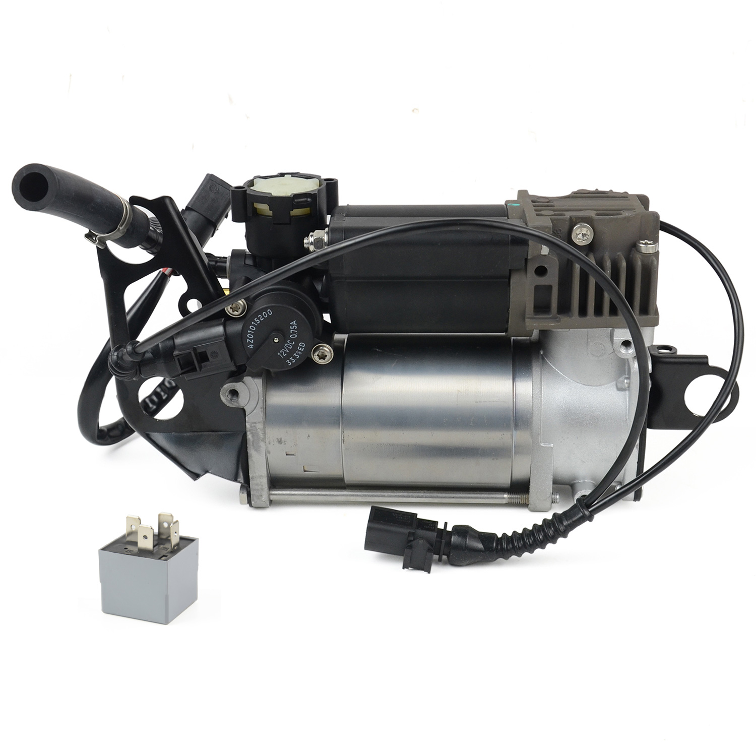 Air Suspension Compressor +Relay For Audi Q7 4L Porsche Cayenne 0210