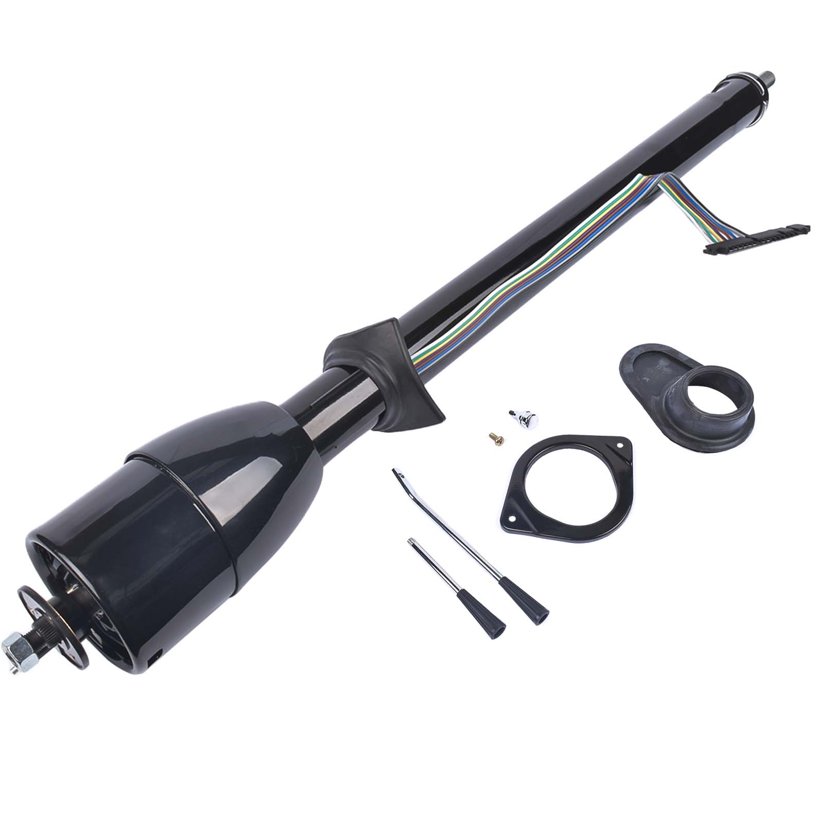 35 Inch Tilt Steering Column For 1967-1972 Chevy C10 C20 GMC Pickup - Automatic, Black Floor Shift (Direct Bolt-In Replacement)