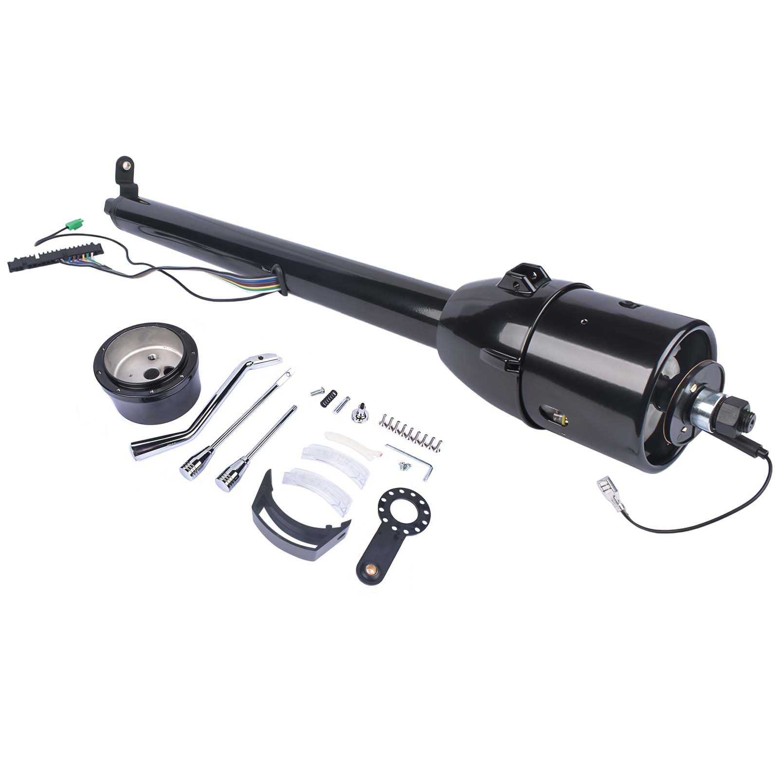 Universal 32 Inch GM Tilt Steering Column - Automatic Hot Rod Column With 9 Hole Adapter & Shift Indicator