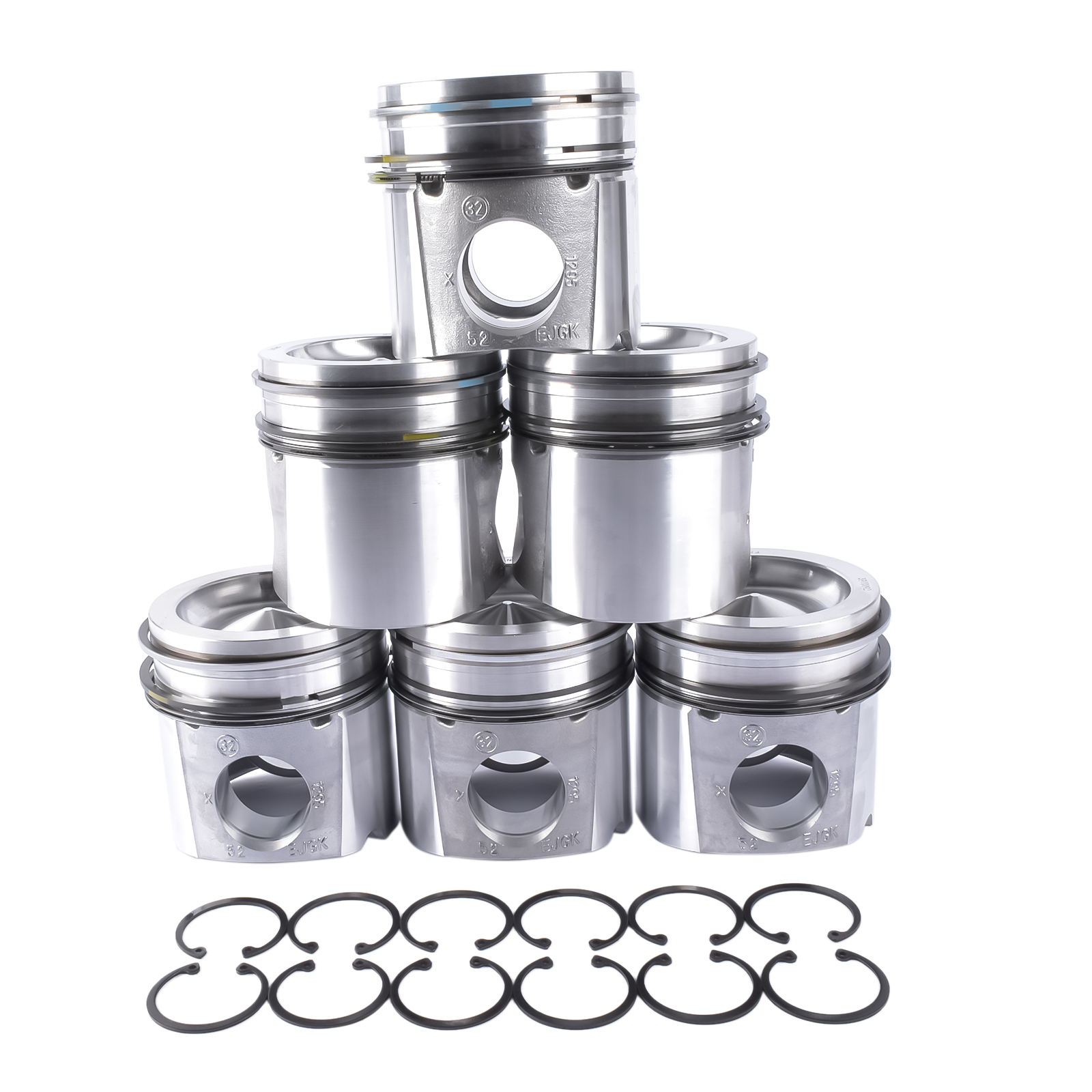 thumbnail image 2 of Set Of 6 Pistons For Dodge Ram 5.9L Cummins 24V 2004-2006 – 3966678 / 4089669 2 of 6
