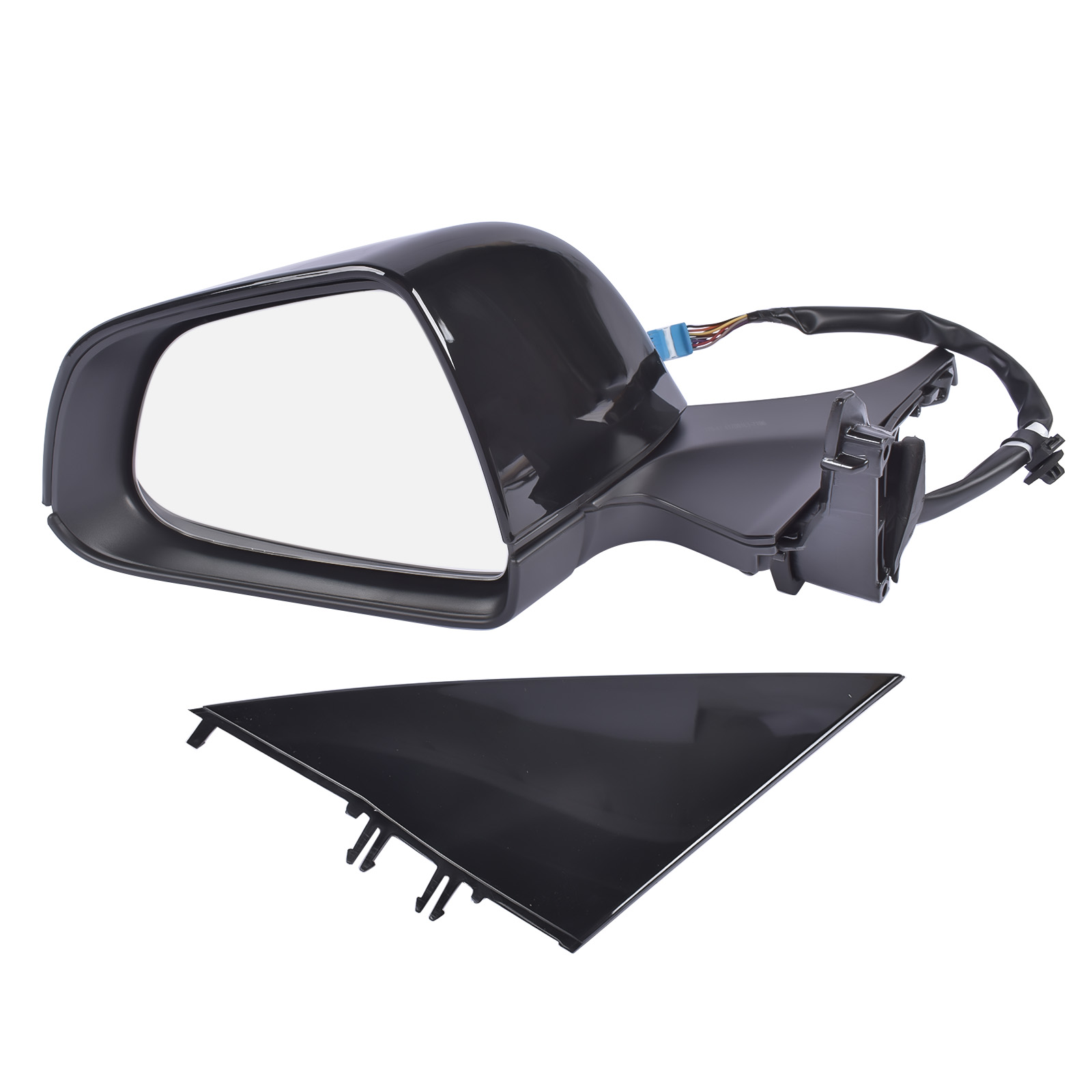 thumbnail image 2 of Left Driver Side Mirror – Tesla Model 3 2017-2023 – Heated, Power Fold, Black, 13PIN – Nakkaa 2 of 2