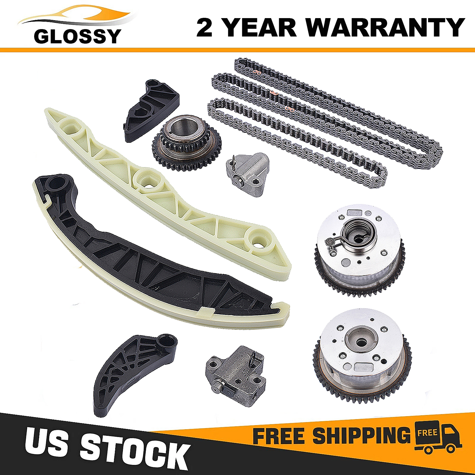 2PCS VVT Engine Variable Timing Solenoid For Dodge Avenger Caliber 2.0L 2.4L – 1-Year Warranty