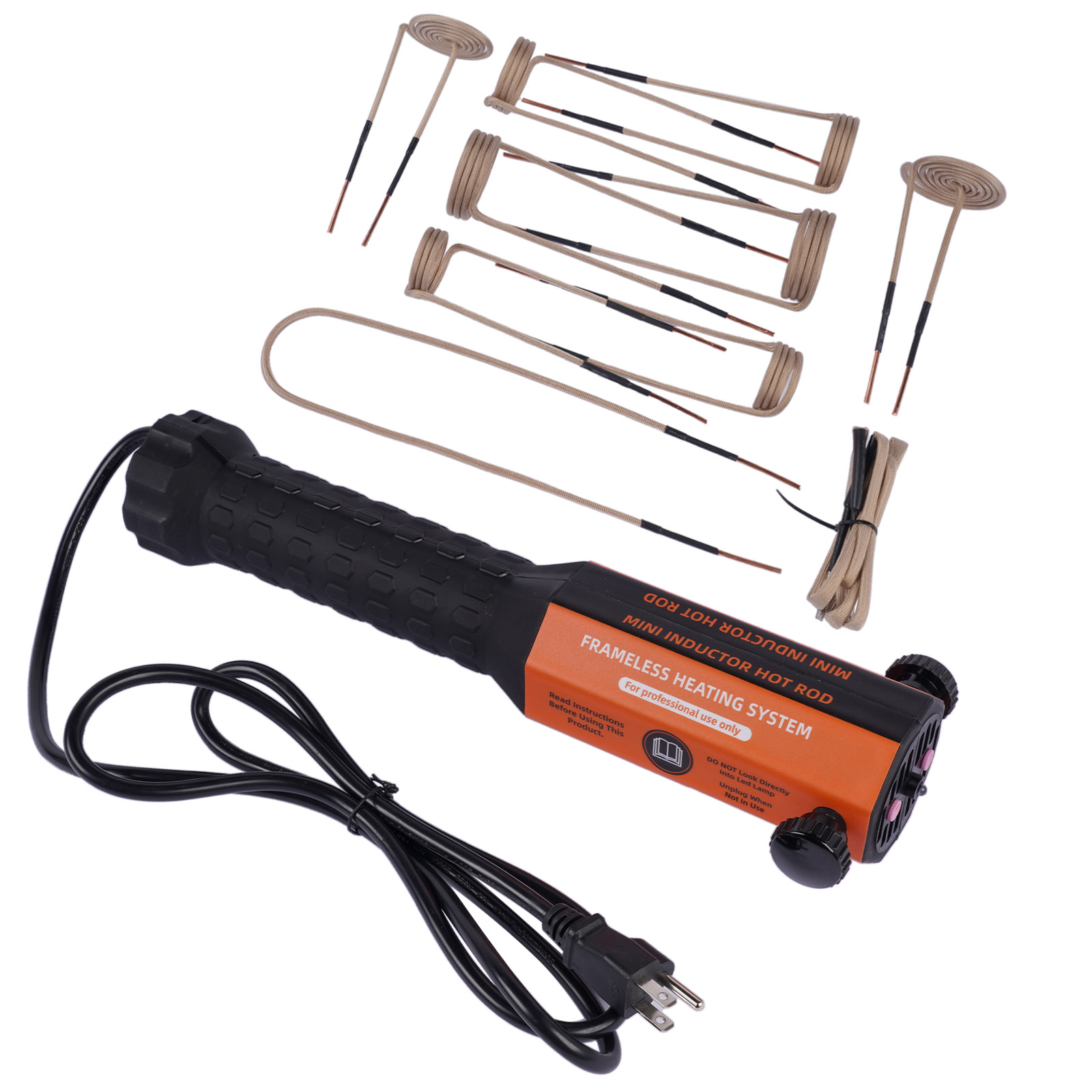 110V 1100W 1200W Magnetic Induction Heater Kit Bolt Remover Tool + 10 Coils Blue