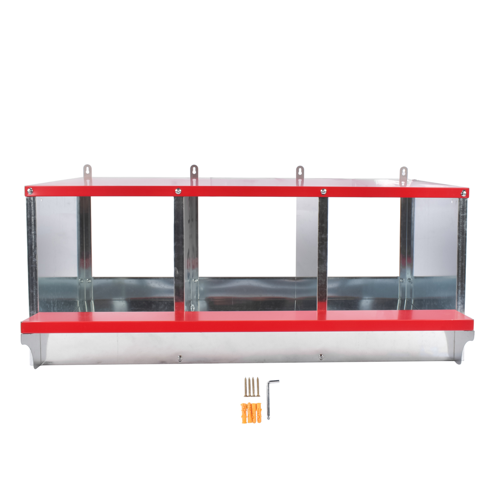 3-10 Holes Chicken Nesting Boxes Wall-Mount Roll Away Chicken Egg Laying Box US