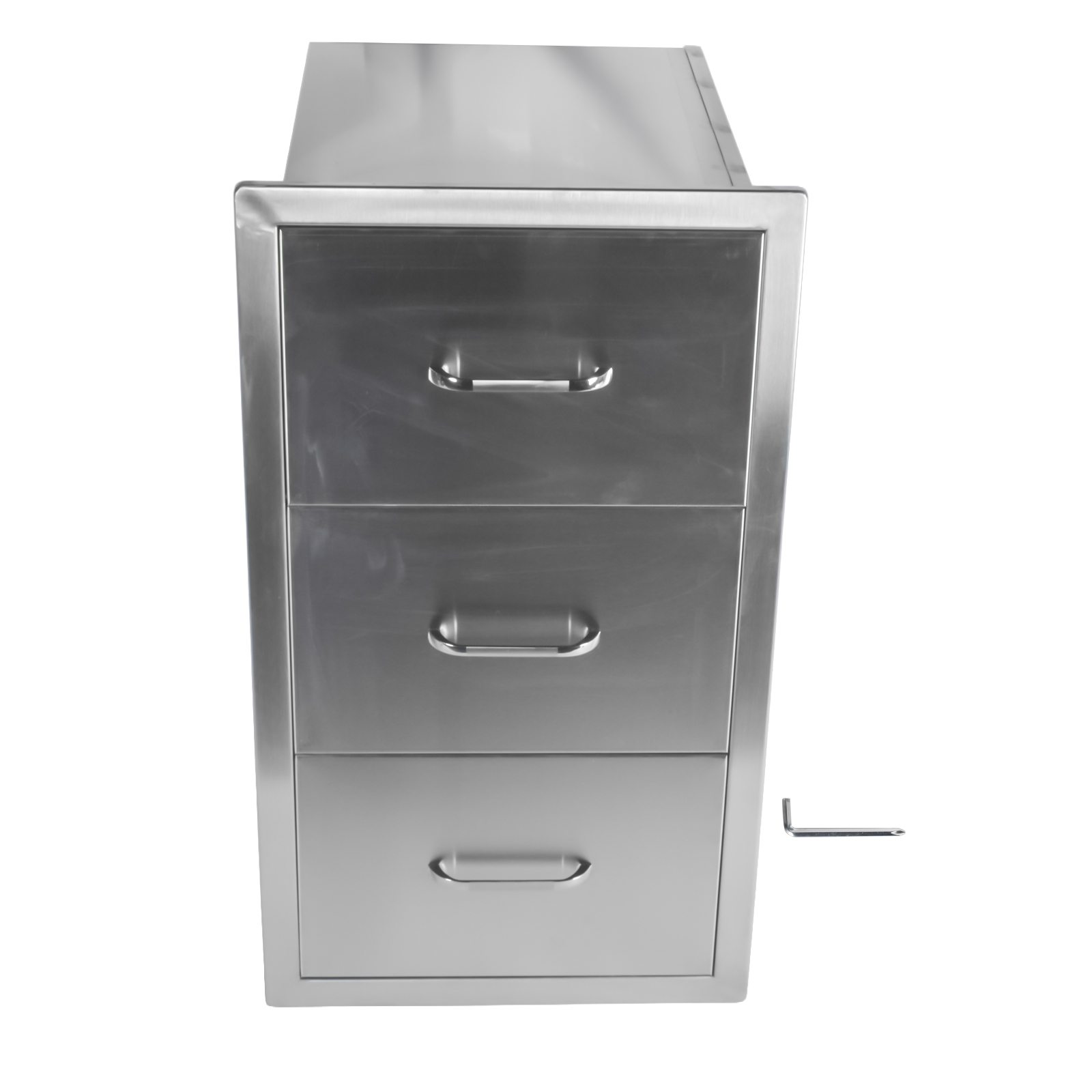 как выглядит Stainless Steel Pull-Out Cabinet, Outdoor Kitchen Drawer for BBQ Grill Station фото