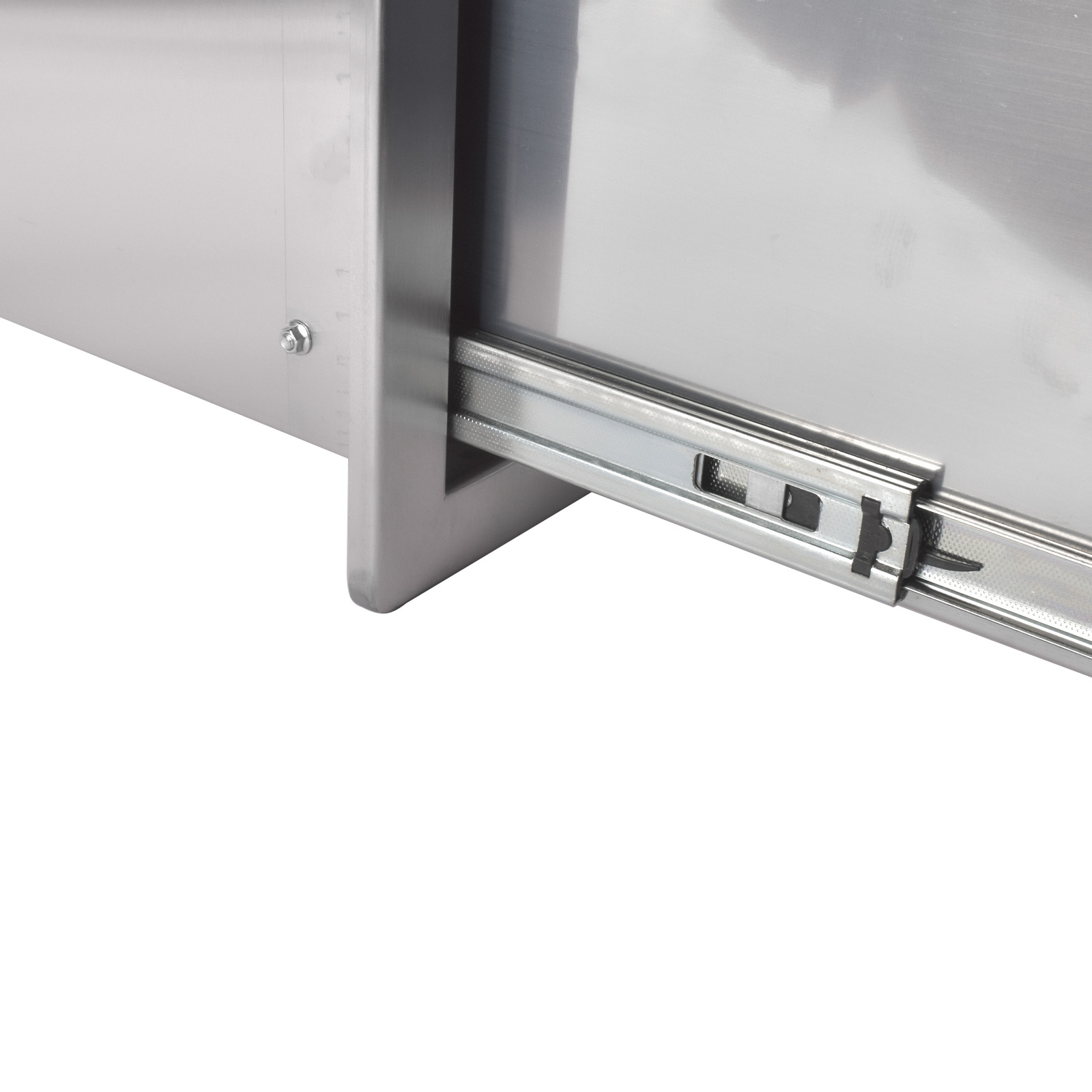 как выглядит Pull-Out Trash Drawer Stainless Steel Outdoor Kitchen Cabinet Handled Trash Bin фото