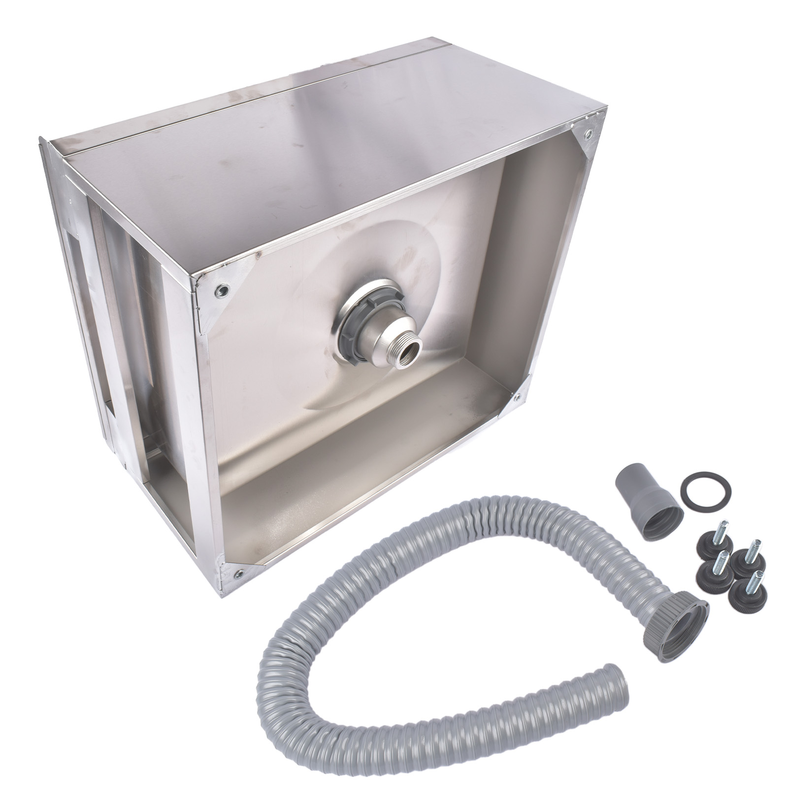 Commercial Mop Sink Stainless Steel Floor Mop Sink Rectangular Deep Basin Silver