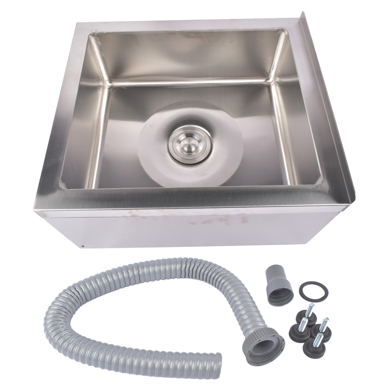 19″ x 22″ x 12″ / 24″ x 24″ x 13″ Stainless Steel Mop Sink, Commercial Mop Sink