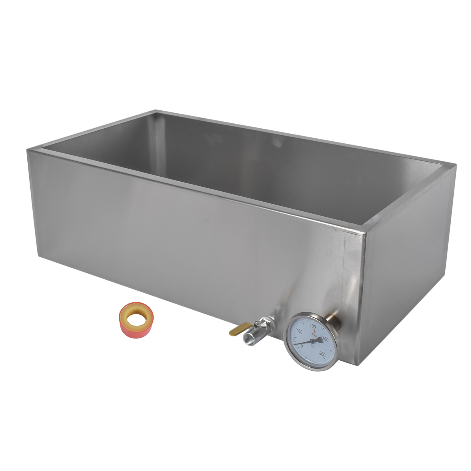 Stainless Maple Syrup Evaporator Pan w/ Valves & Thermometer