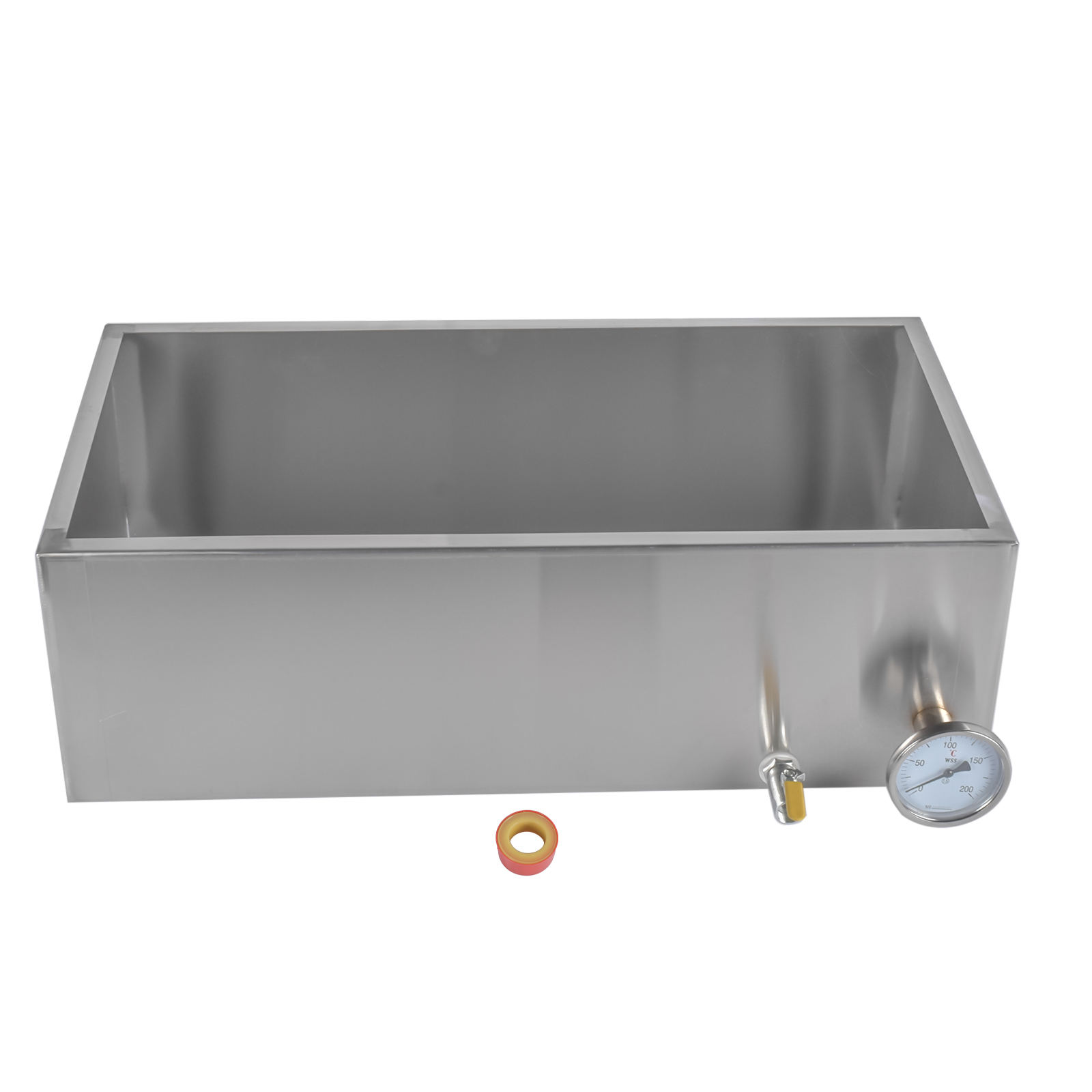 Stainless Maple Syrup Evaporator Pan w/ Valves & Thermometer