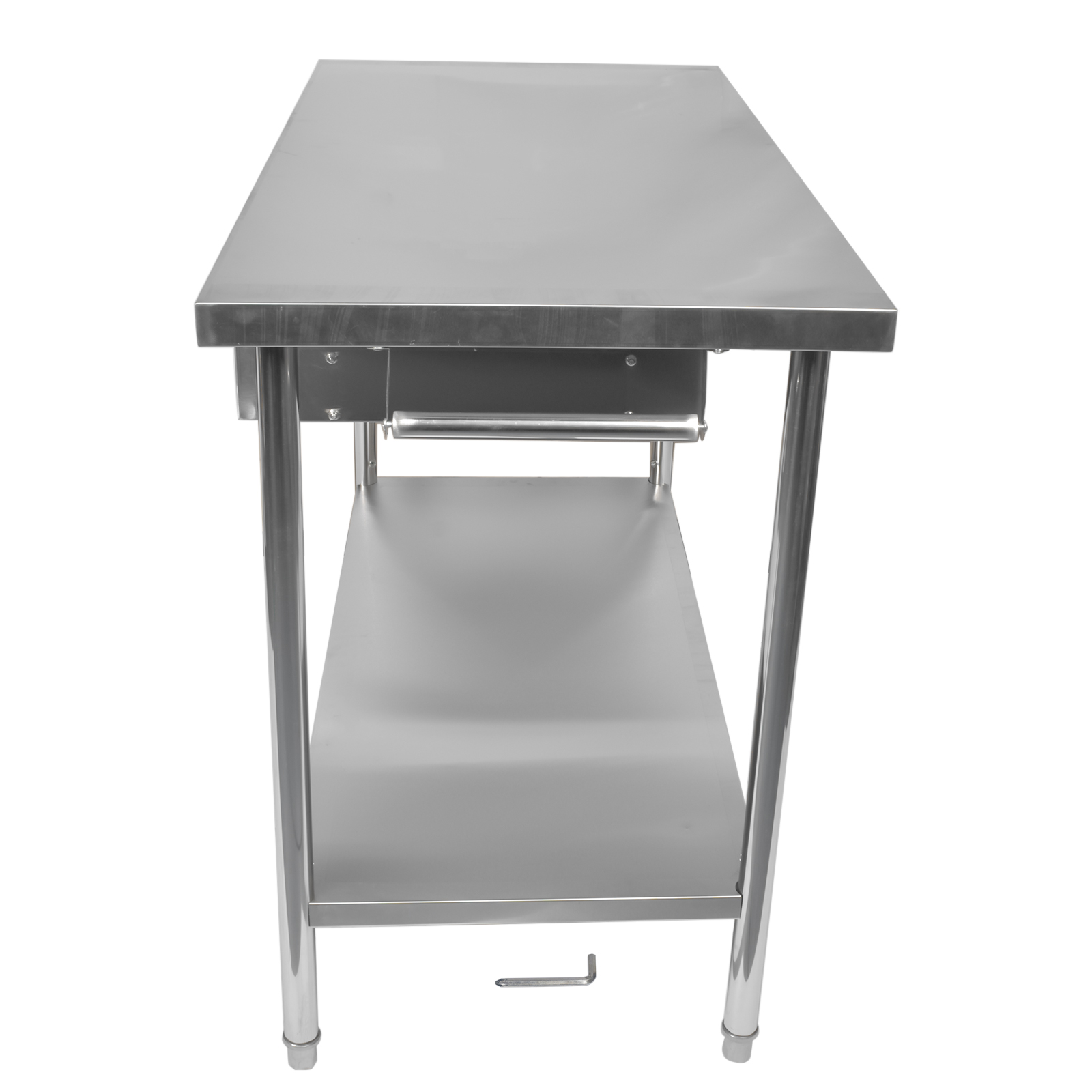 Silver Stainless Steel Table Work Table Prep Table for Kitchen Restaurant