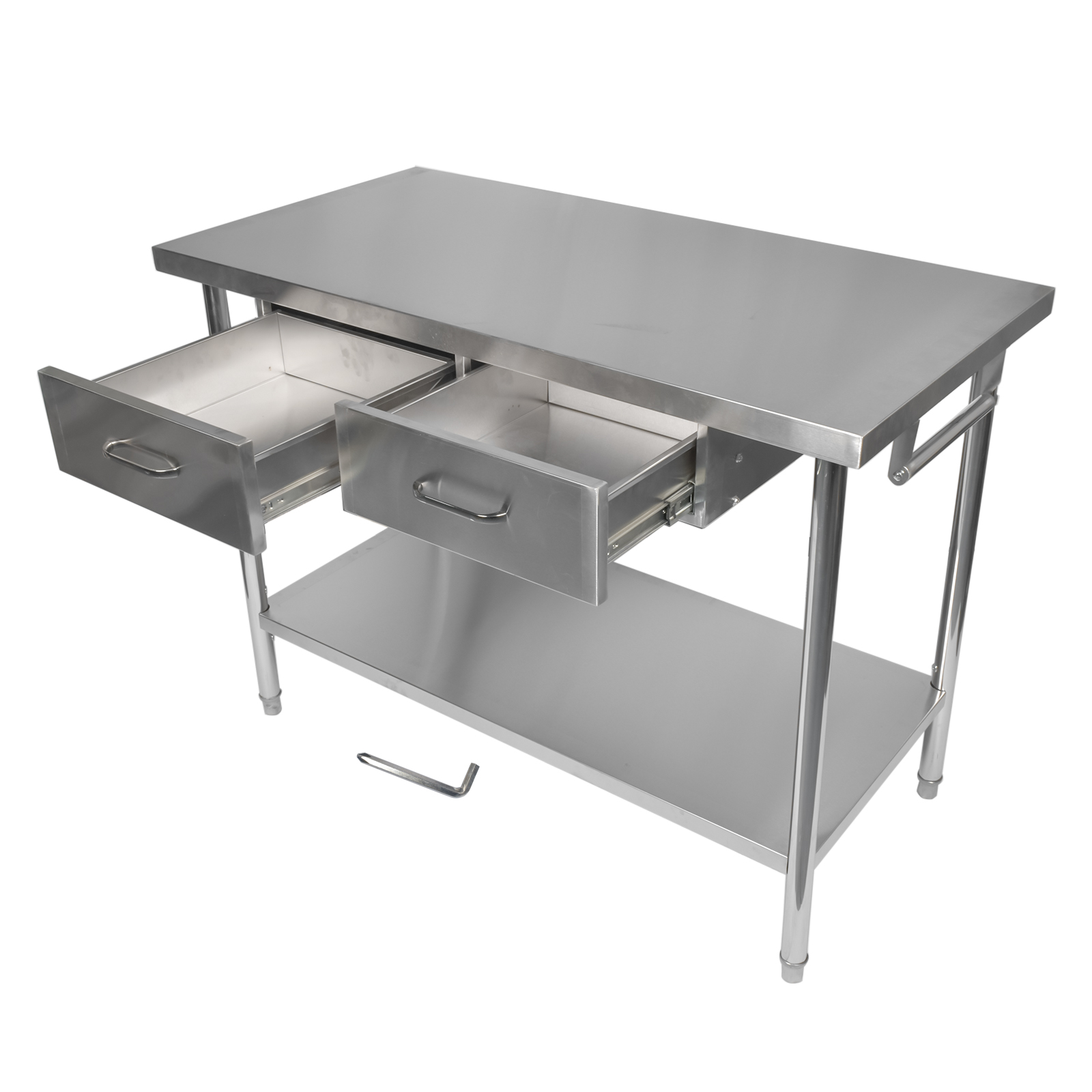 Silver Stainless Steel Table Work Table Prep Table for Kitchen Restaurant