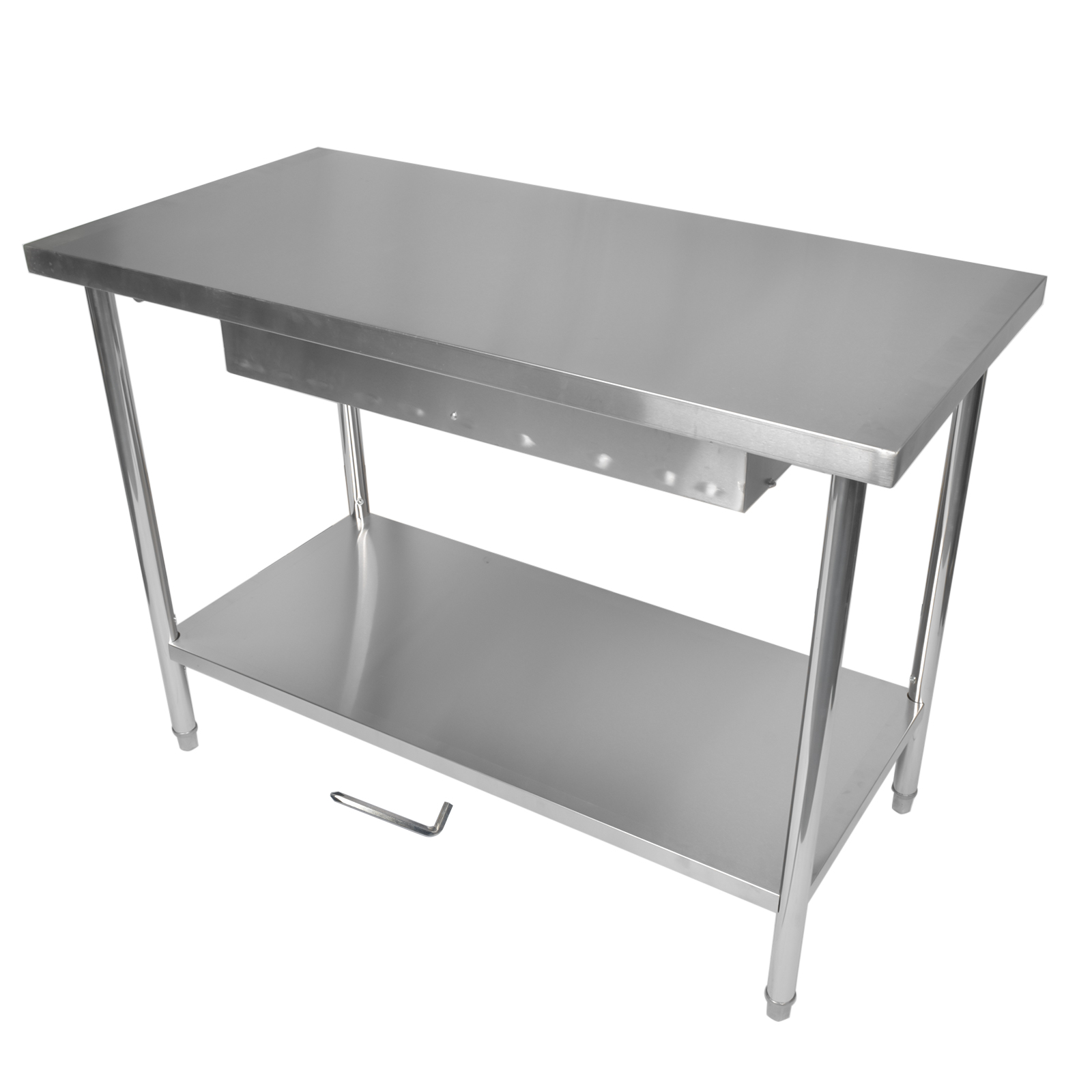 Stainless Steel Table with Drawers Prep Work Table for Kitchen Restaurant Garage