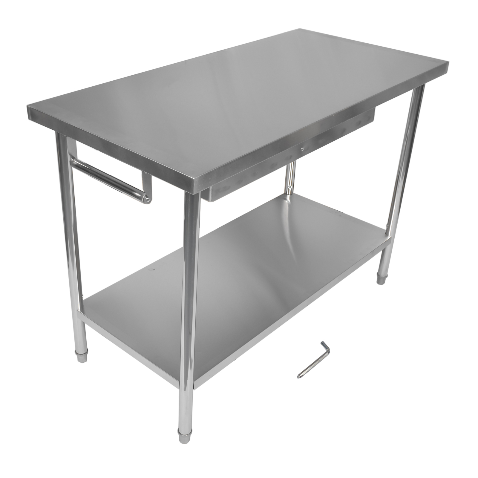 Stainless Steel Table with Drawers Prep Work Table for Kitchen Restaurant Garage
