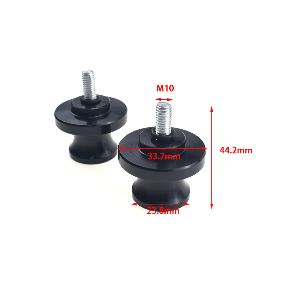Black M10 10mm Swingarm Sliders Spools For Kawasaki EX250F Ninja