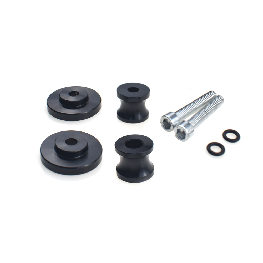 Black M10 10mm Swingarm Sliders Spools For Kawasaki EX250F Ninja