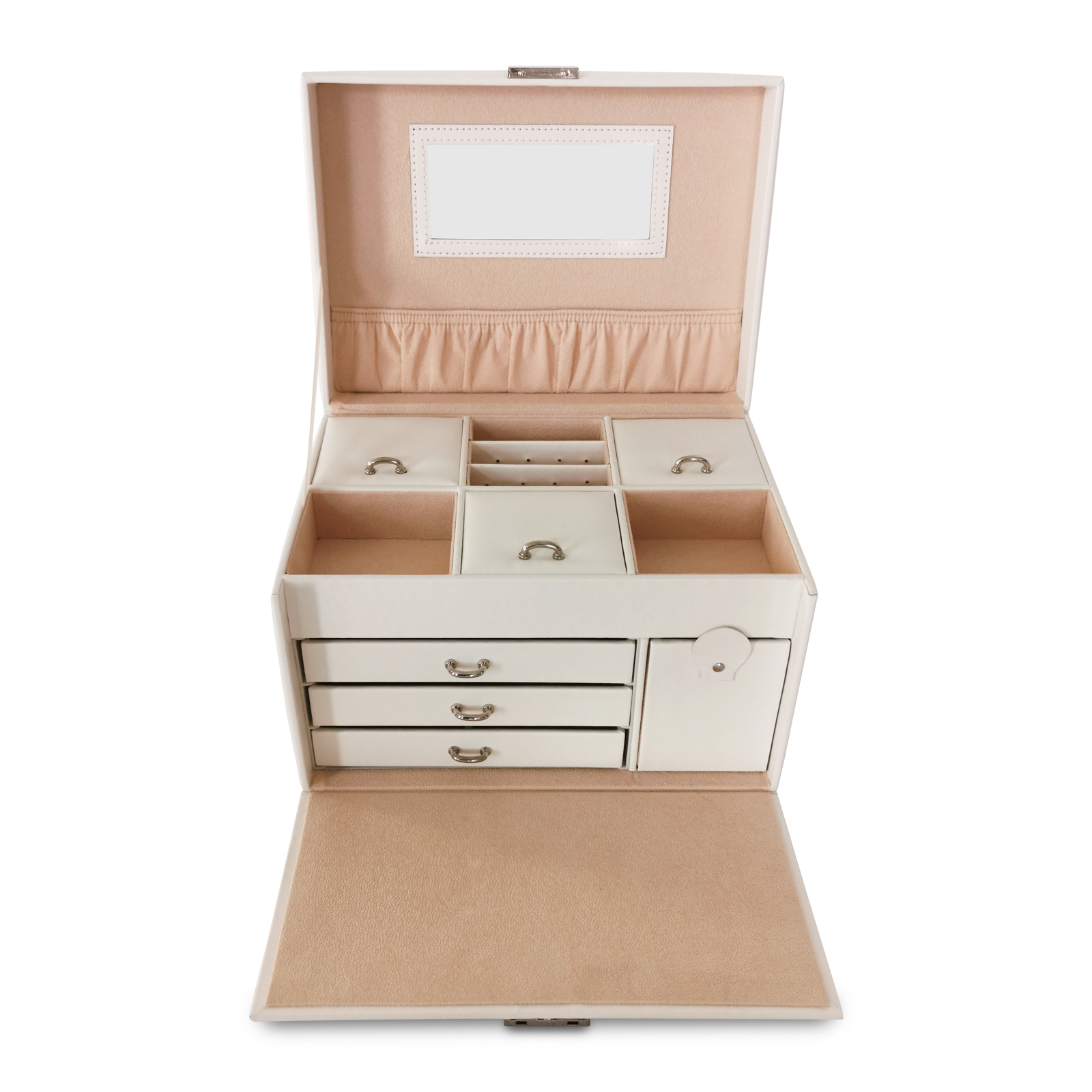 Large Jewellery Box Rings Necklaces Bracelets Jewelry Storage Organiser