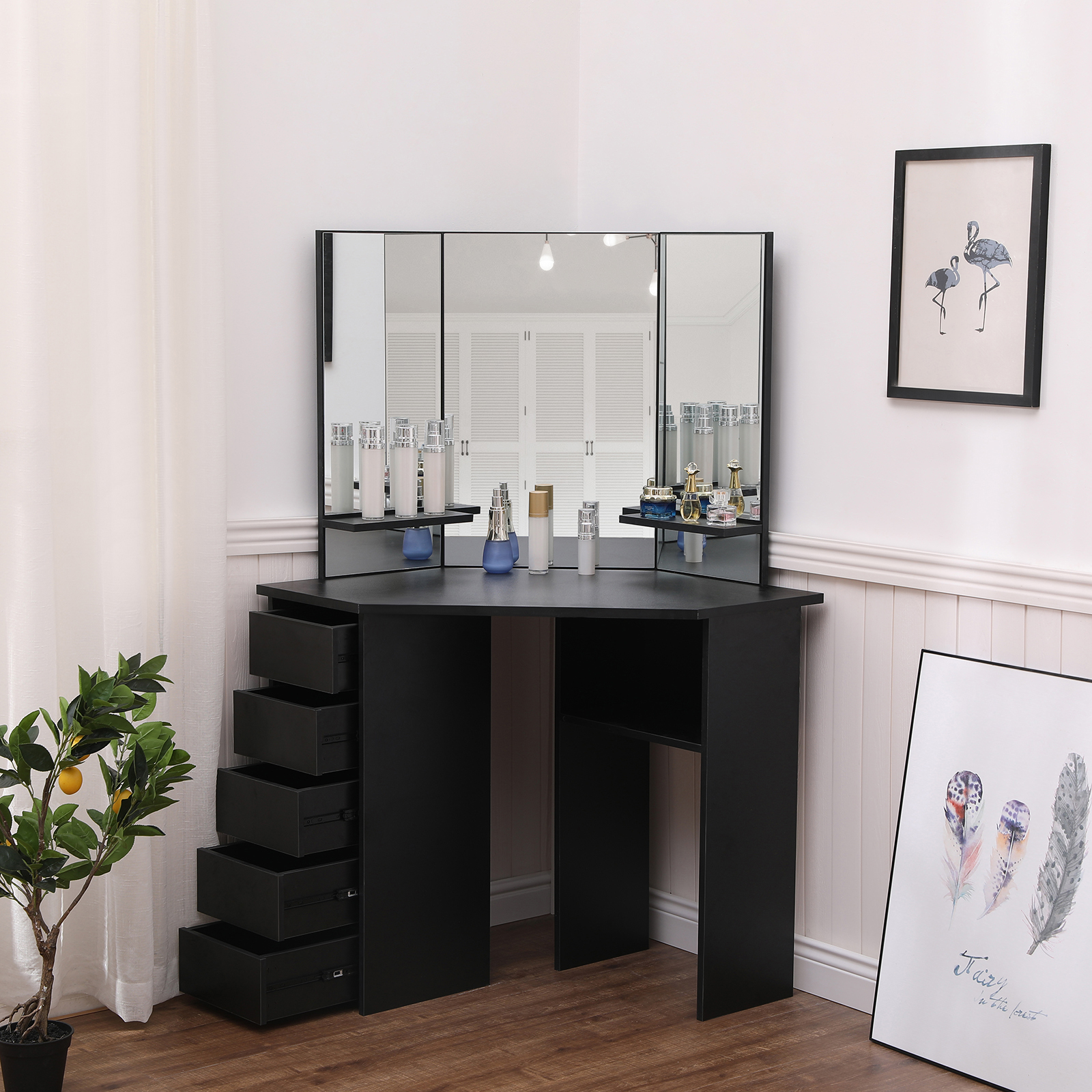 long mirror dressing table