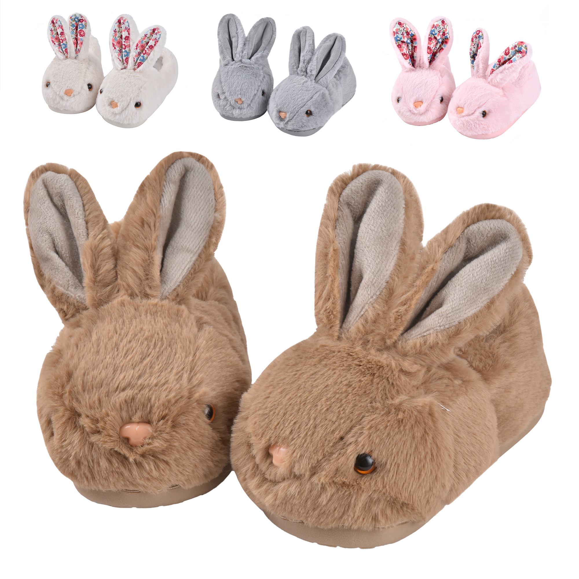 Winter Toddler Slippers Boys Girls Little Kids Home Non Slip Rabbit Warm Shoes