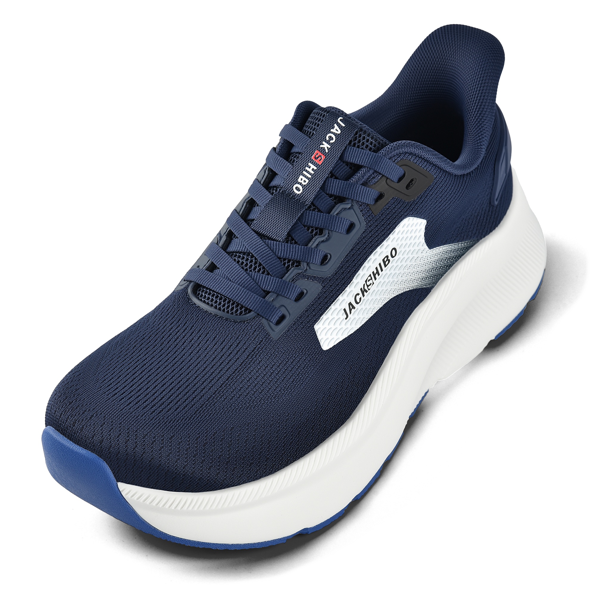 JACKSHIBO Wide Toe Box Shoes Men Hands Free Arch Support Sneakers Lightweight