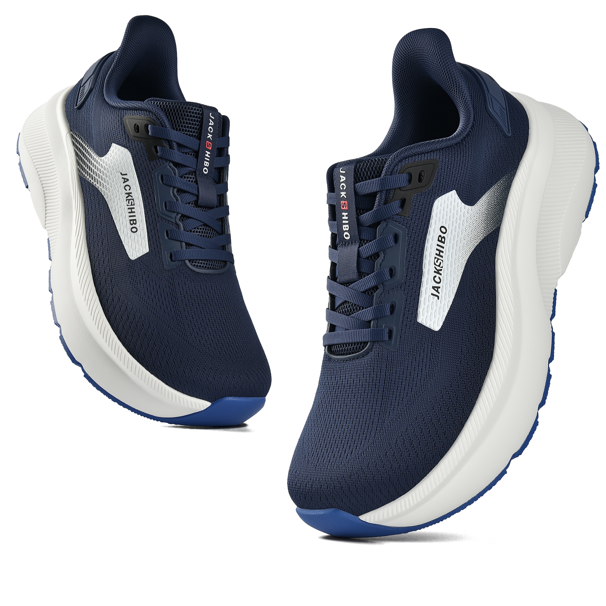 JACKSHIBO Wide Toe Box Shoes Men Hands Free Arch Support Sneakers Lightweight