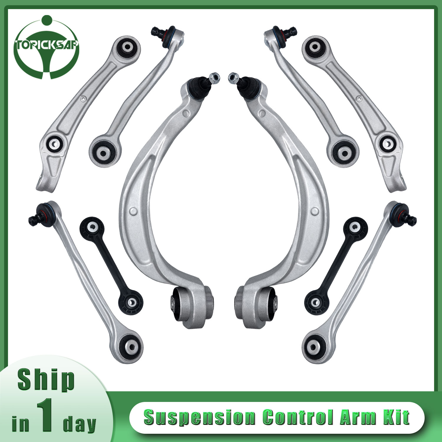 Aazon.co: NewYall Front Left and Right Lower Rearward Suspension Control Ar with Ball Joints