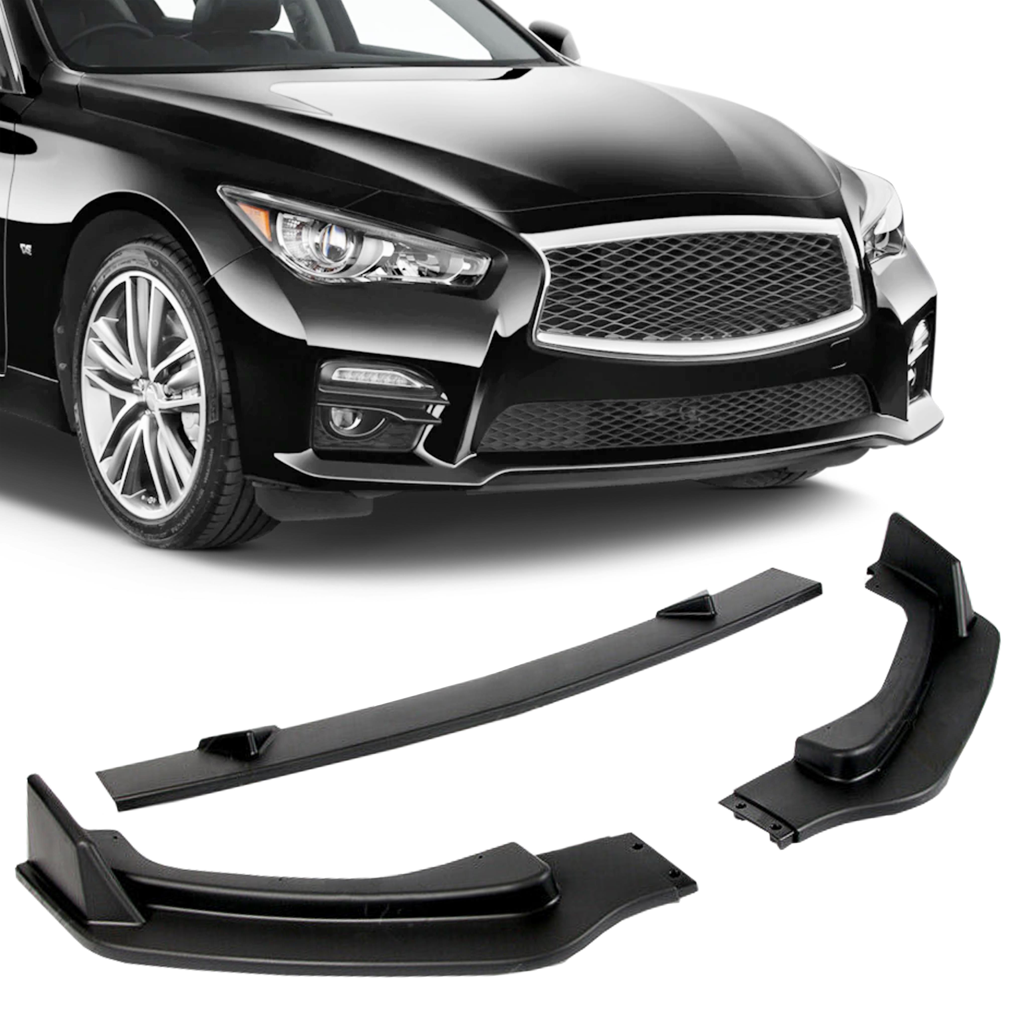 Front Bumper Lip Spoiler Splitter For 20142017 Infiniti Q50 Painted