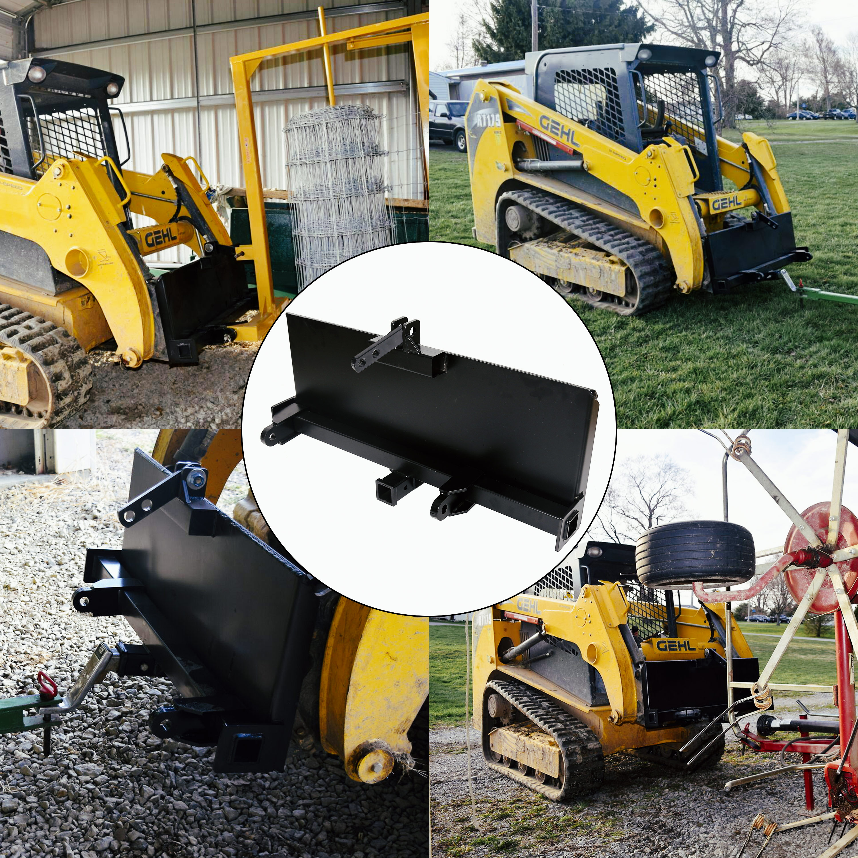 3Point Attachment Adapter for Universal Skid Steer, QuickAttach