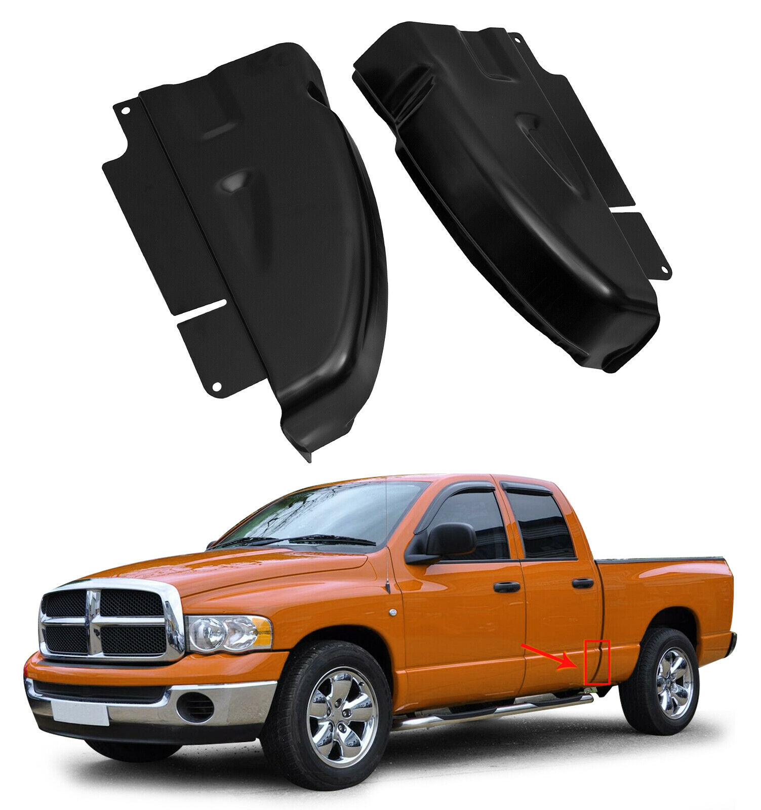 2pcs Cab Corners For 2002-2008 Dodge Ram 1500 2500 3500 Quad Cab – YLT Auto, Black