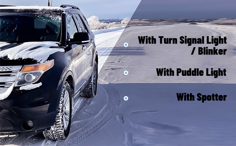 thumbnail image 2 of Driver Side Mirror Replacement For 2016-2019 Ford Explorer - Left Power Heated With Turn Signal 2 of 11