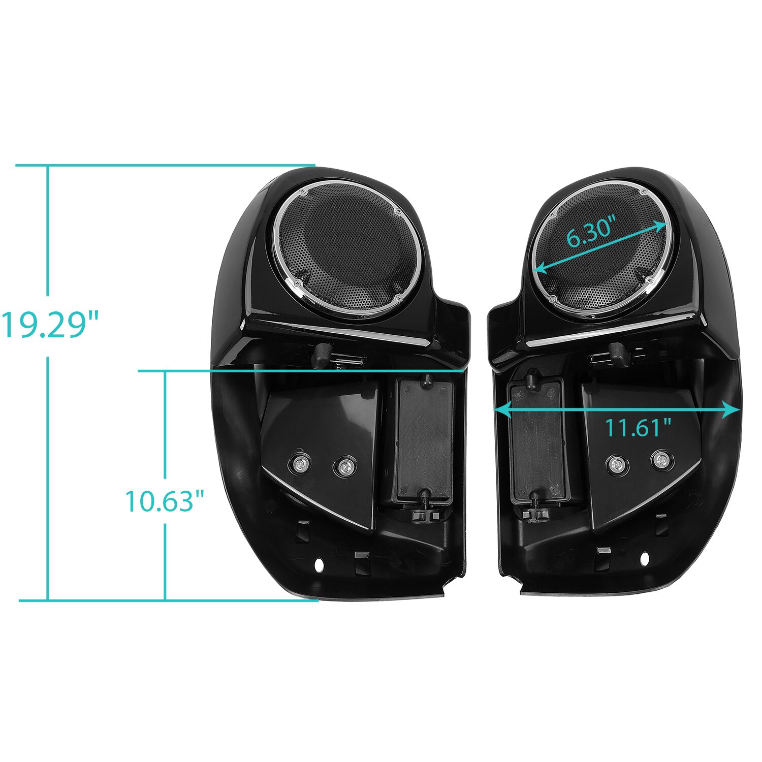 TCT-MOTORPARTS Inner Fairing Speakers Boxes Covers For Harley Touring Road Glide Special Fltrx Fltru 2015 2023 Unfinished Abs