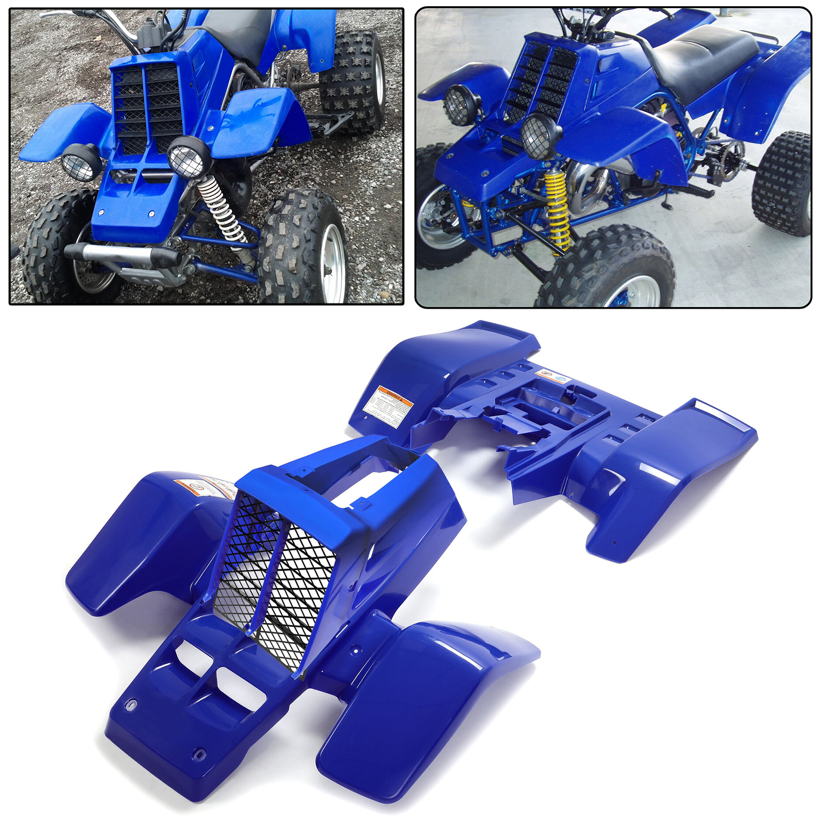 Yamaha Banshee 350 Fenders + Gas Tank Plastics Kits + Grille Blue