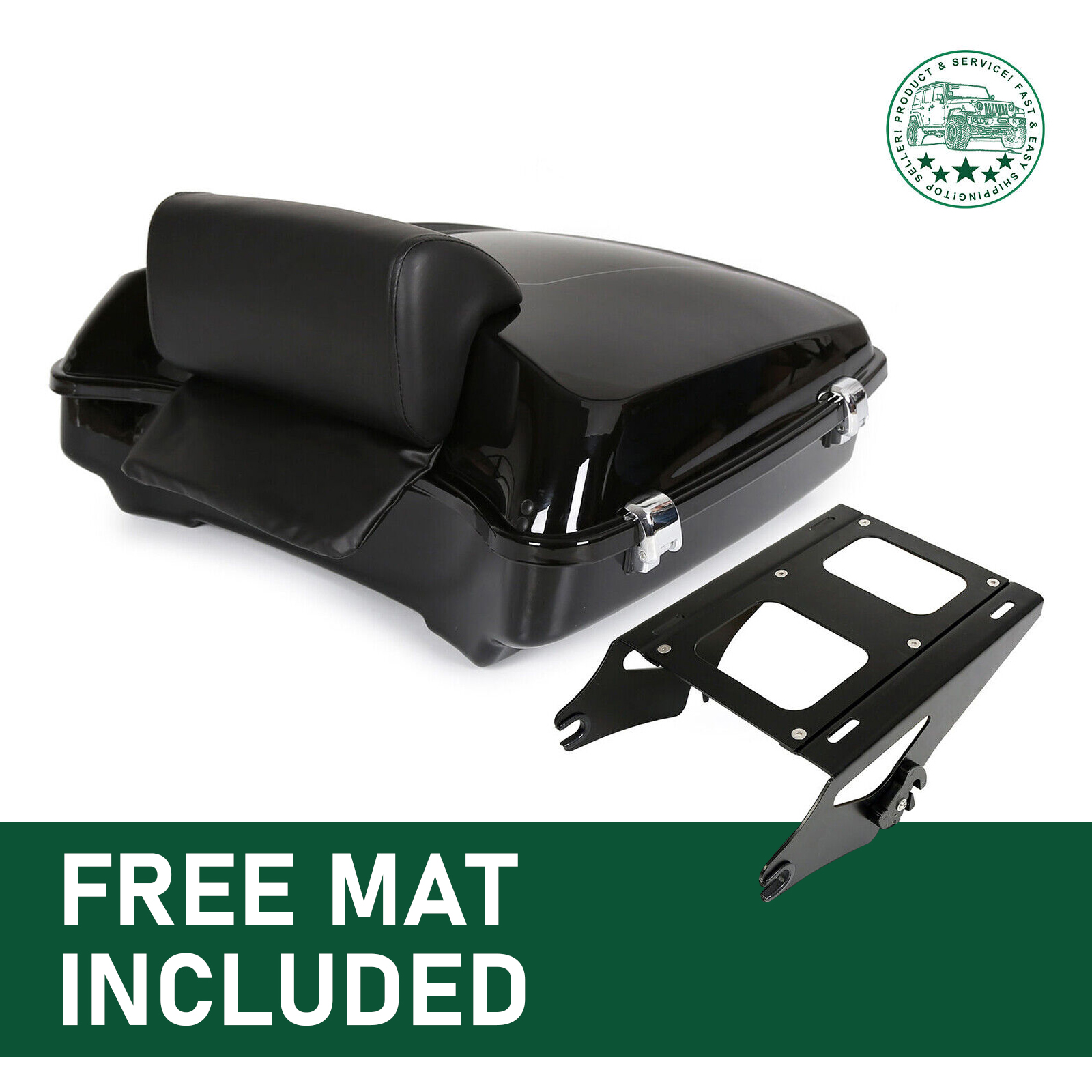 Razor Pack Trunk Backrest Rack For Harley Touring Road King Street