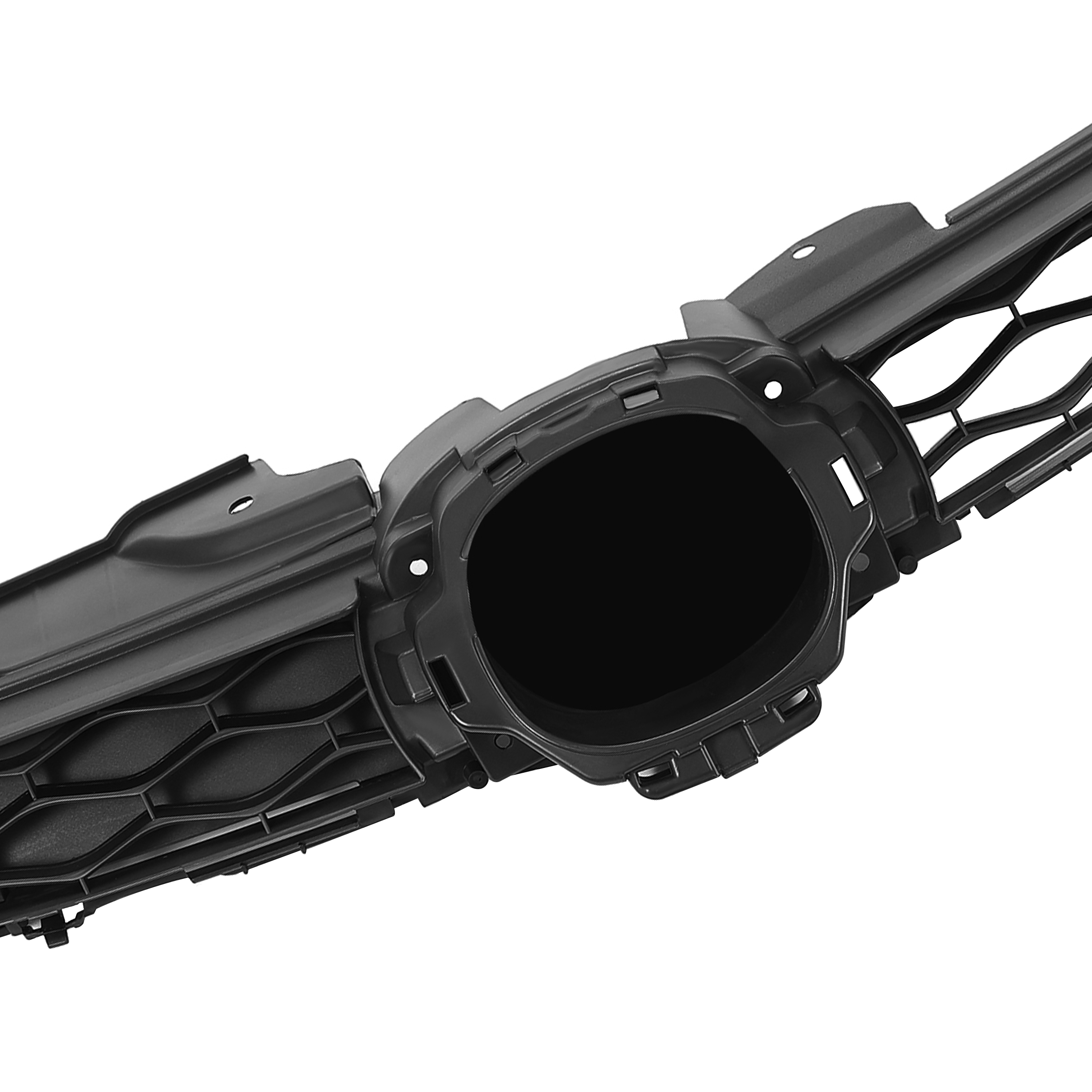 Front Bumper Upper+Lower Grille Black w/Chrome Molding For Mazda
