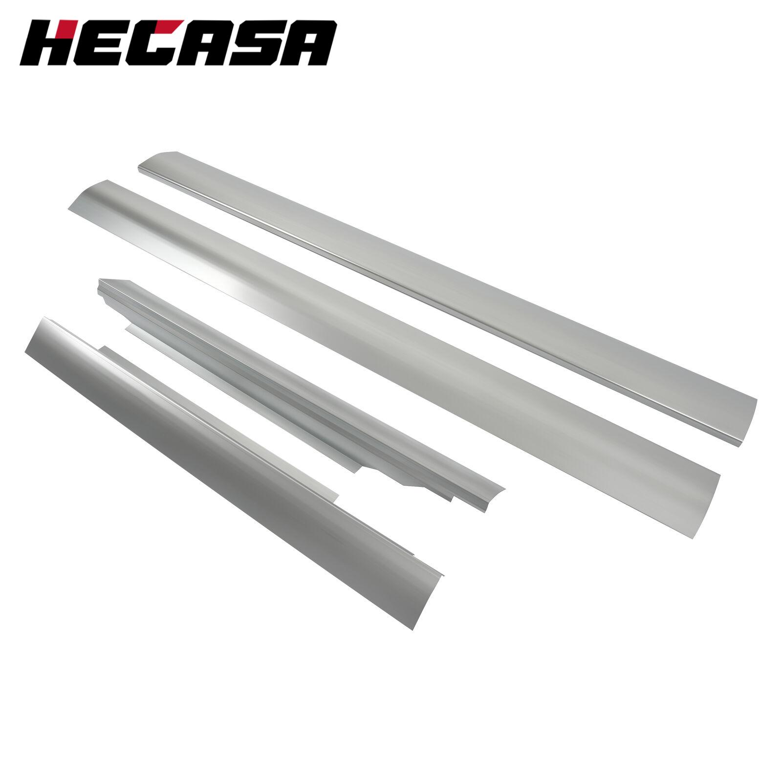 Slip-On Rocker Panels For 1996-2018 Chevy Express & GMC Savana Van – LH & RH Sides (Silver)