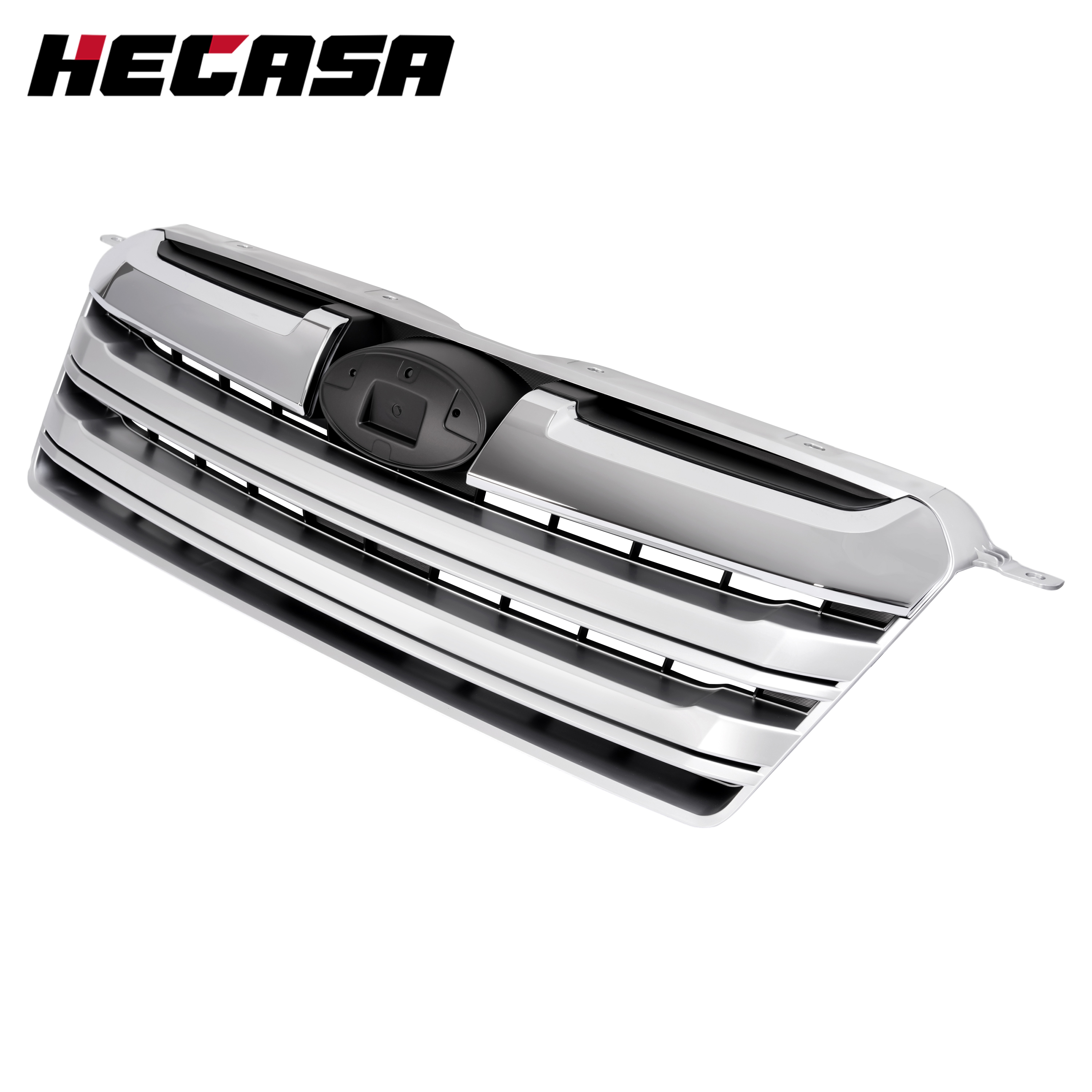 HECASA Chrome Front Grille w/Black Insert Grill ABS For Subaru