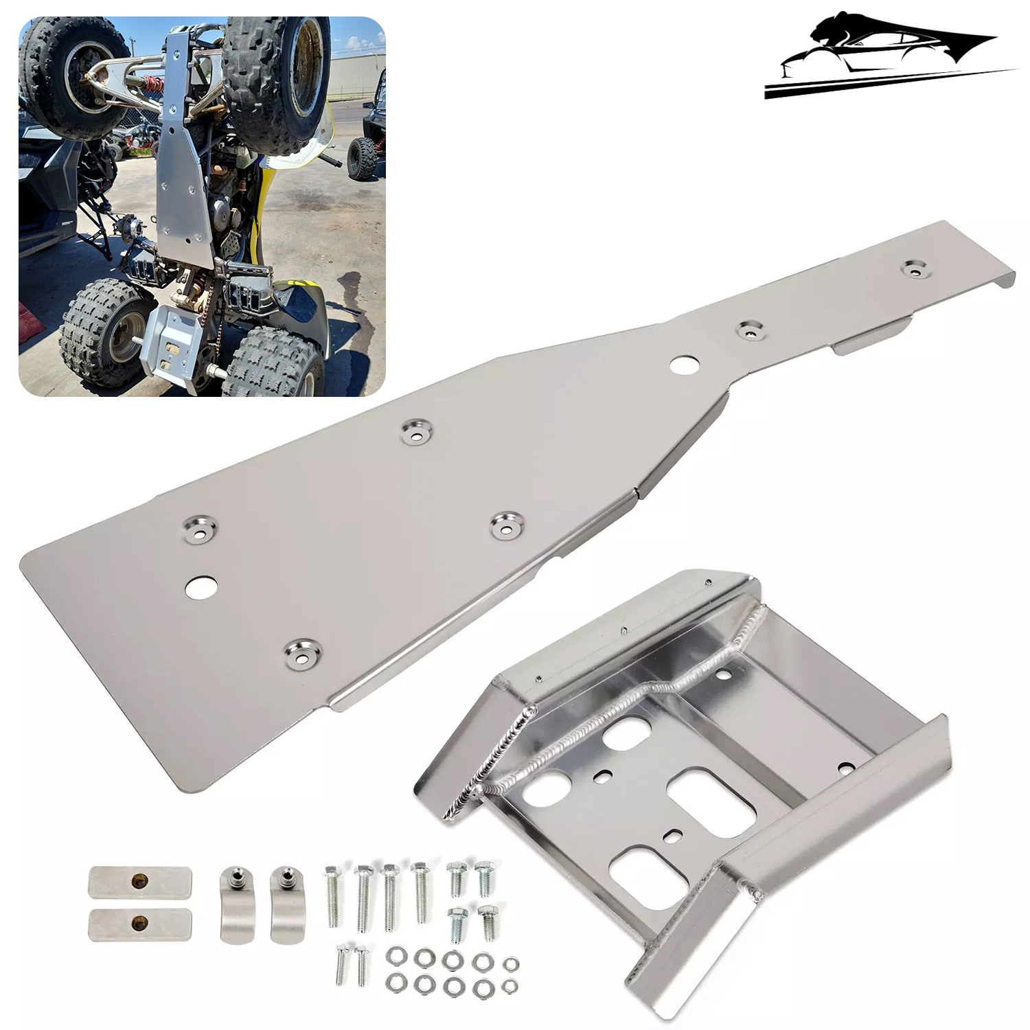 Full Chassis Glide & Swing Arm Skid Plate Guard Combo For LTZ400
