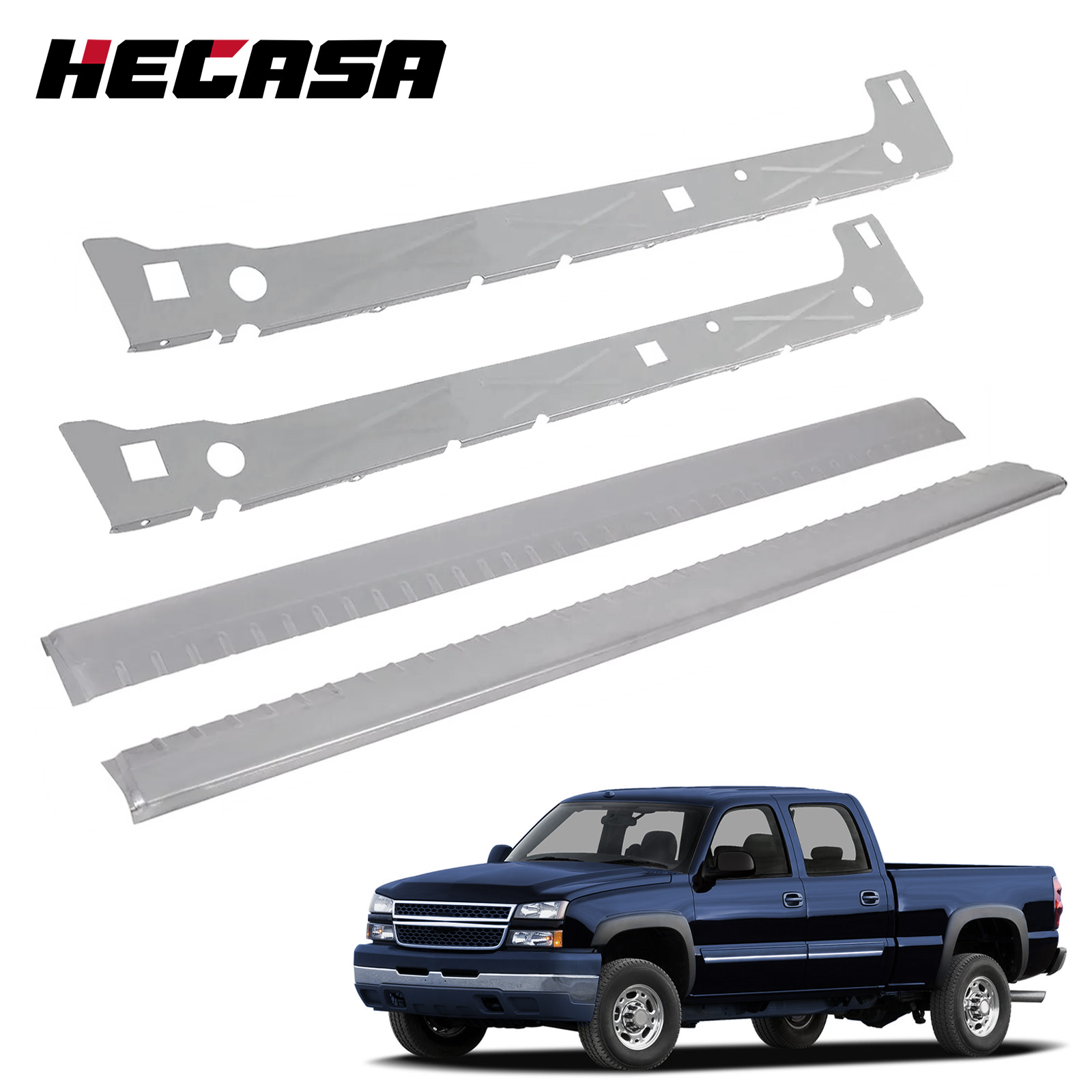 Inner & Outer Rocker Panel Pair For 1999-2007 Chevy Silverado/GMC Sierra Extended Cab – Left & Right