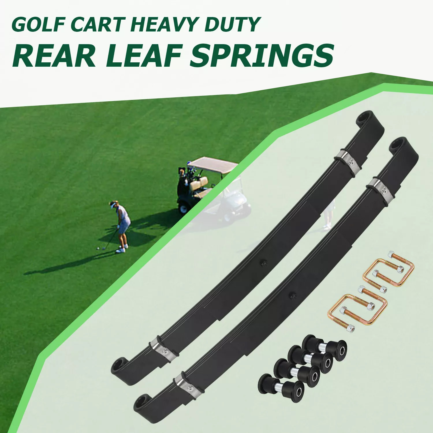 For EZGO TXT Golf Cart Heavy Duty Rear Leaf Springs 3-Leaf 1996