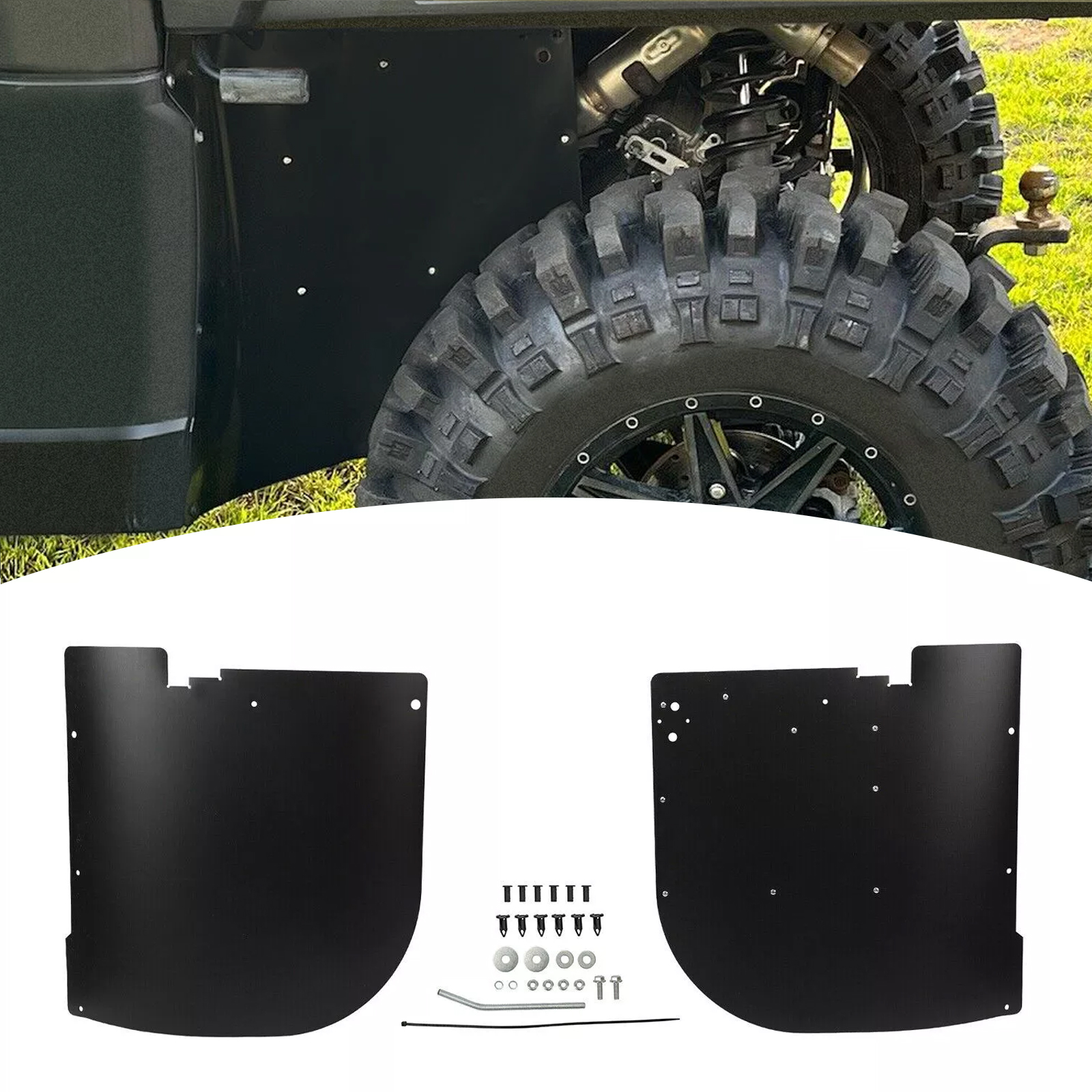 Rear Wheel Inner Liner Mud Guards Fenders For 2013-17 Polaris