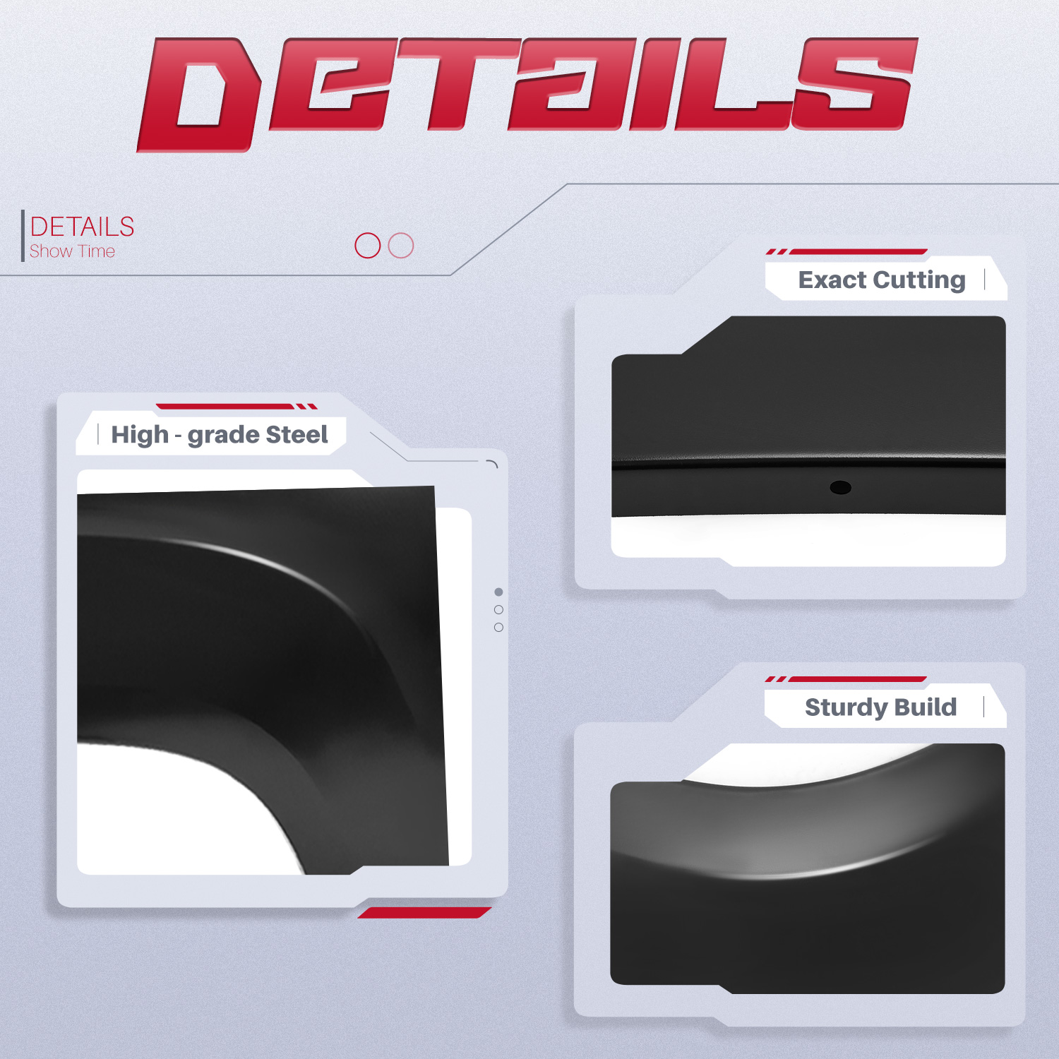 thumbnail image 2 of KUAFU Steel Wheel Arch Repair Panels For GMC Sierra 1500/2500/3500 (2007-2013, 6' & 8' Beds) 2 of 4