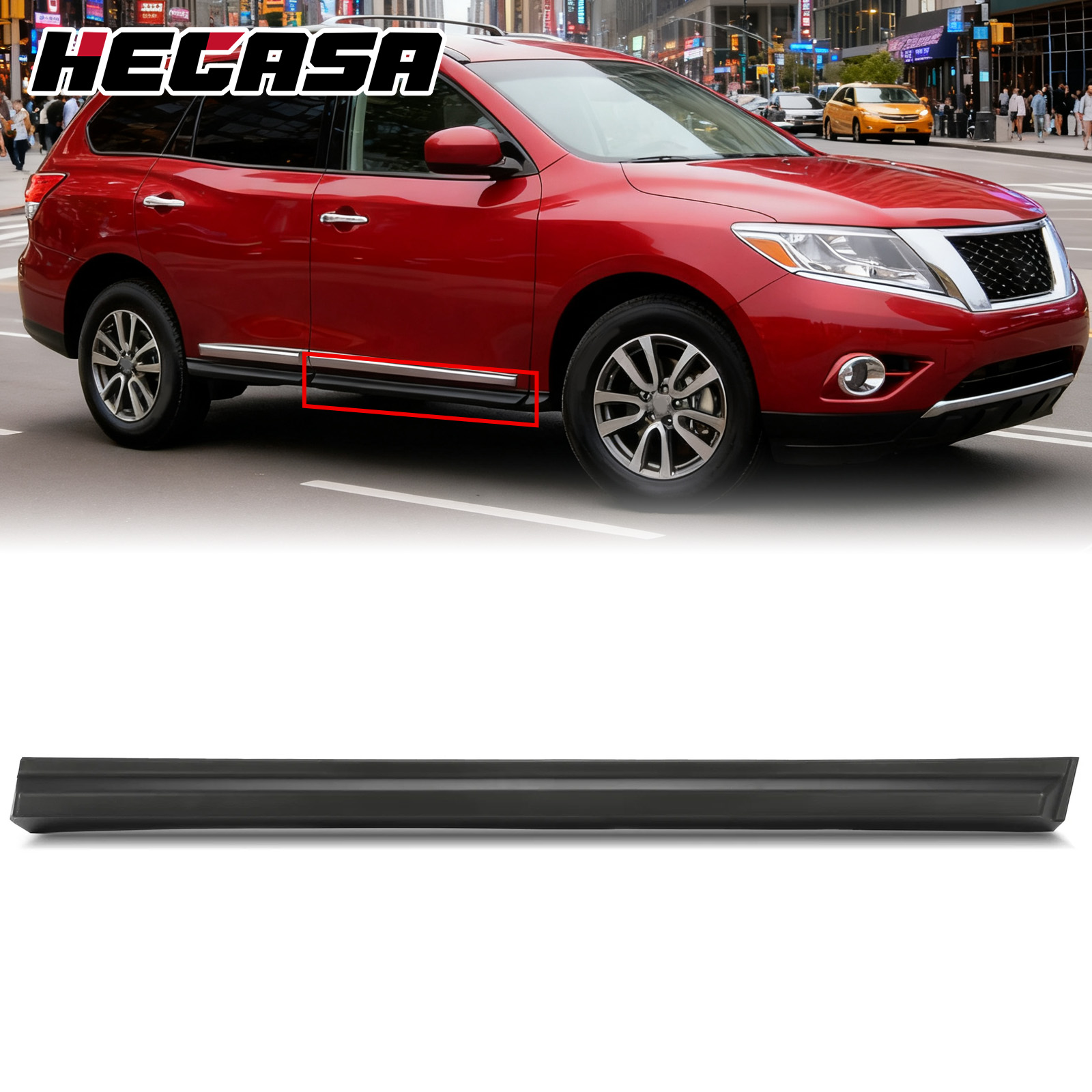 Front RIGHT Door Lower Molding Black Passenger Side For Nissan
