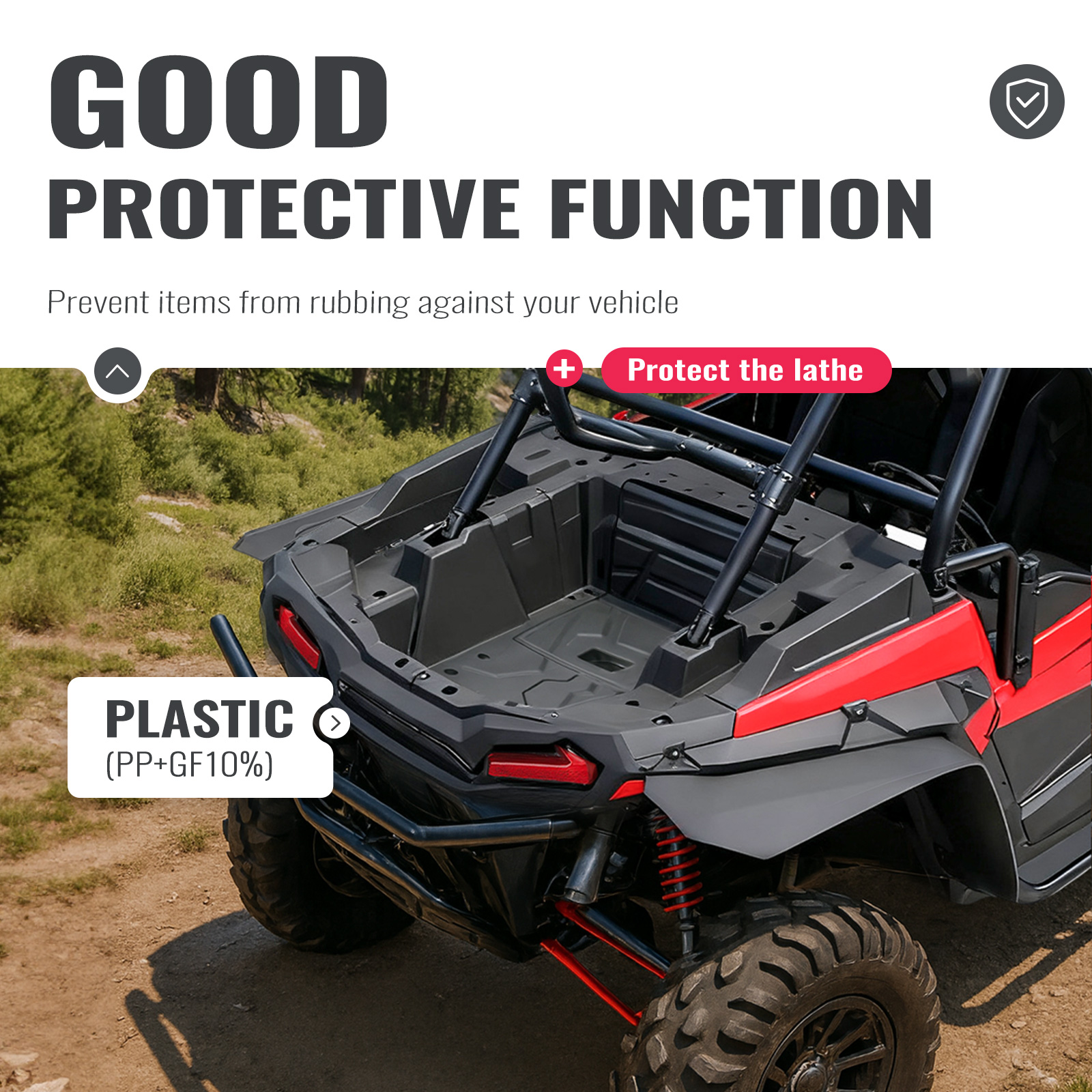 Right Side 3in1 Rear Bed Box for Polaris RZR XP 1000/ Turbo S 2014