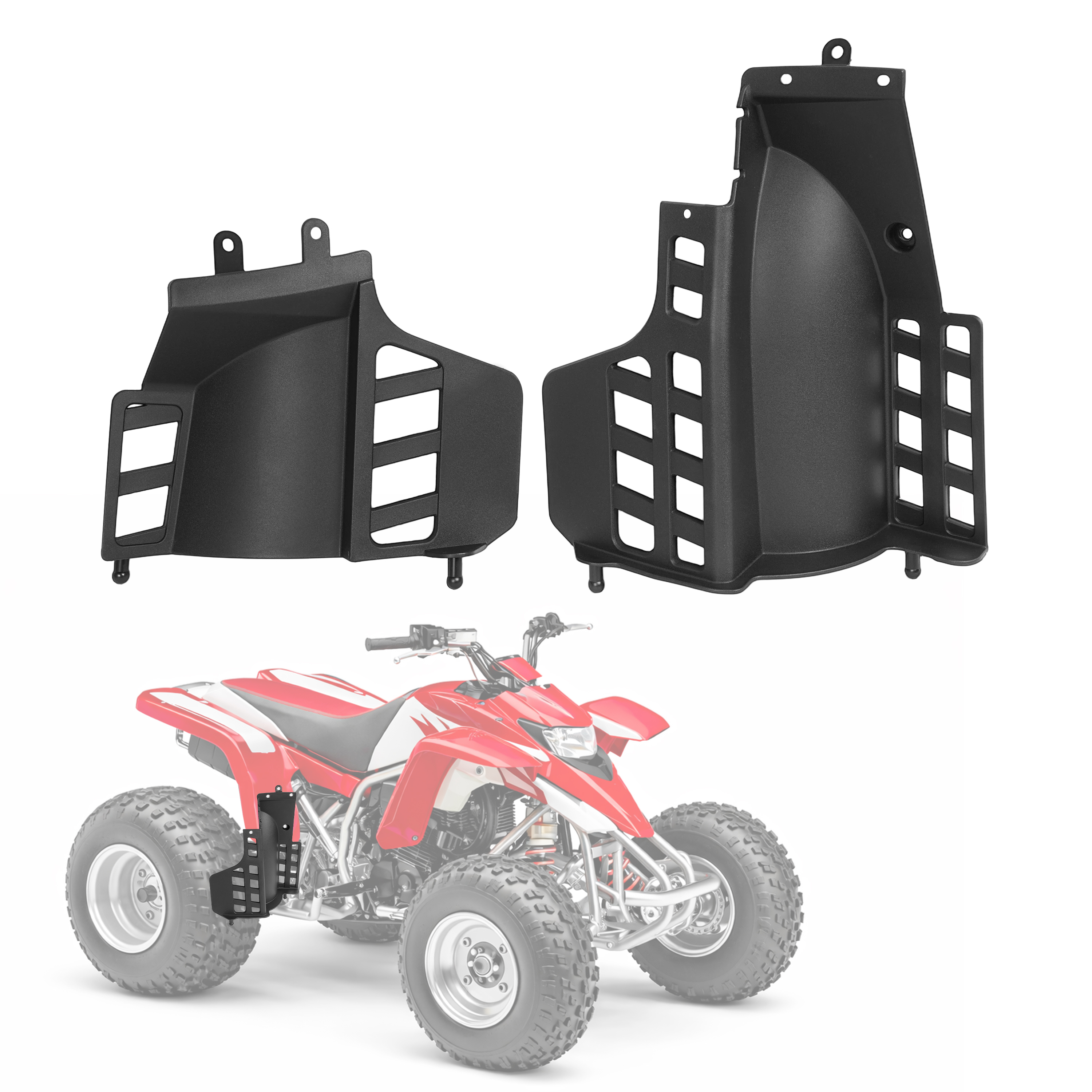 L&R Rear Heel Guards Fender Flaps Pegs For Yamaha Blaster 200