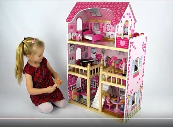 3 storey wooden dolls house