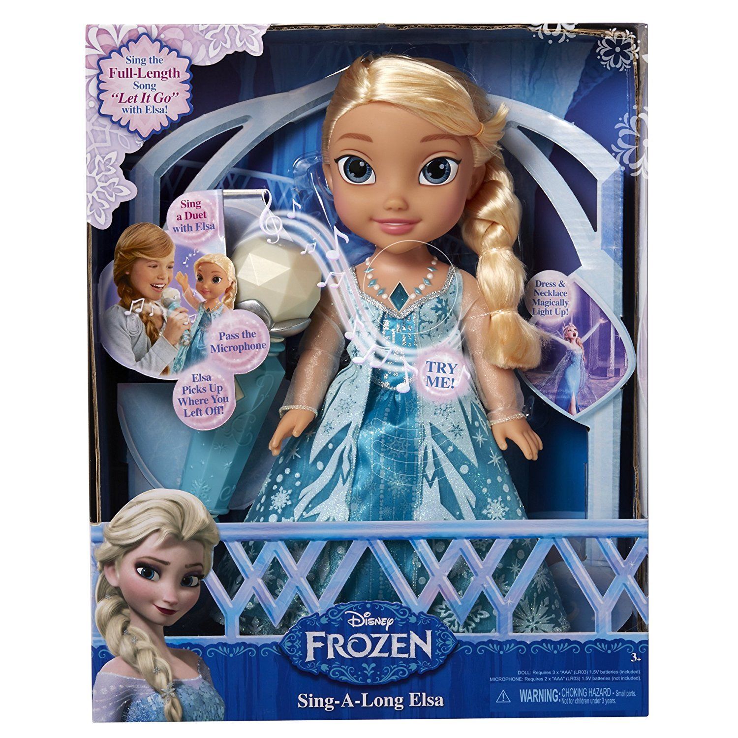 Disney's Frozen Sing Along Elsa Doll with Microphone eBay