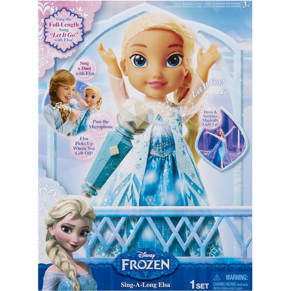 Disney's Frozen Sing Along Elsa Doll with Microphone eBay