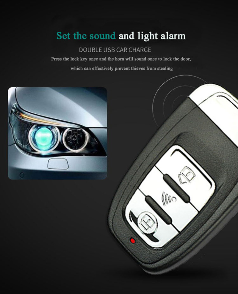 Car Engine Start Keyless Entry Alarm System Push Button Remote Starter Stop  Kit